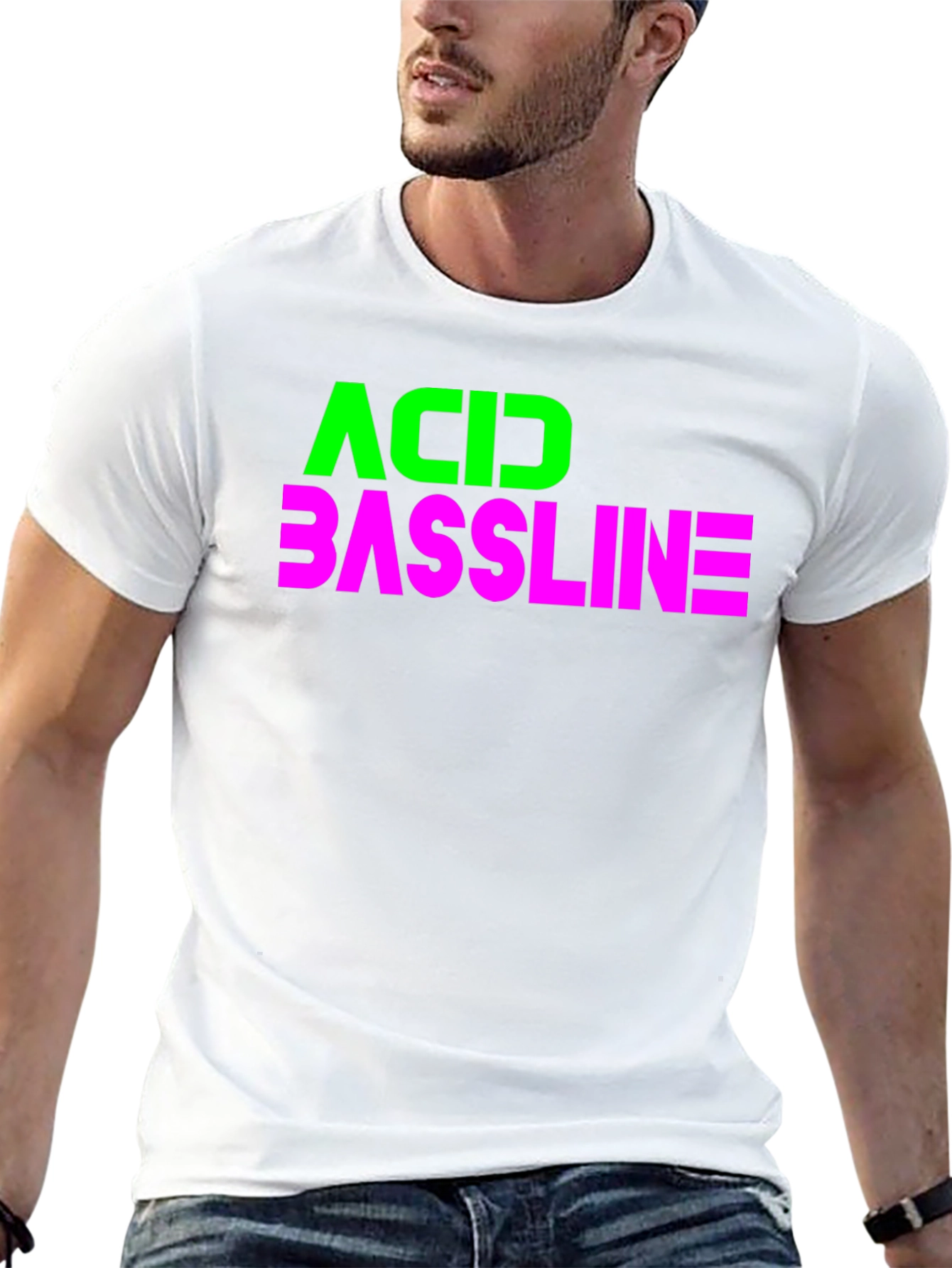 Black Acid Bassline Graphic Tee - Bold Statement Shirt view 13