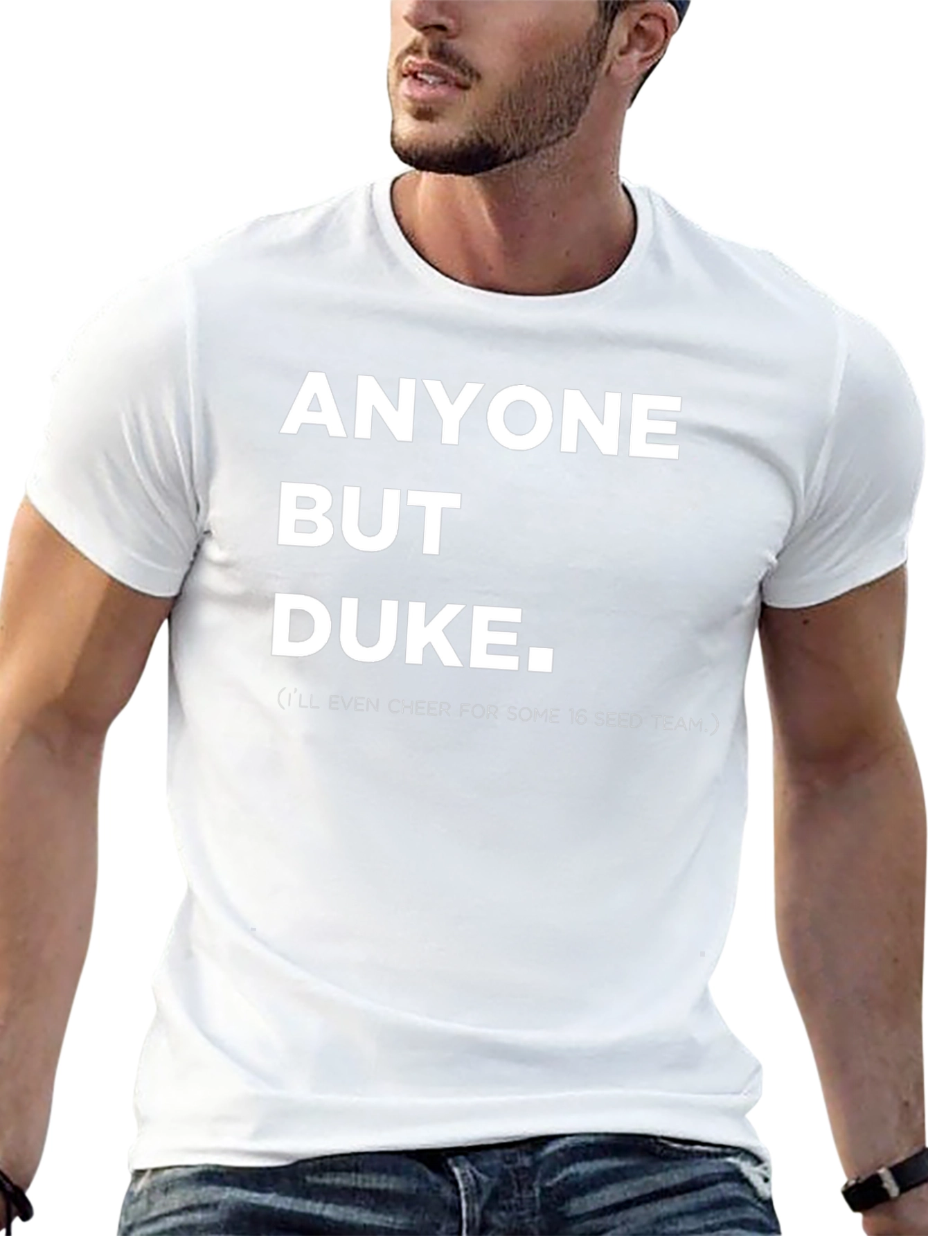 Black Anyone But Duke T-Shirt - College Basketball Fan Apparel view 13
