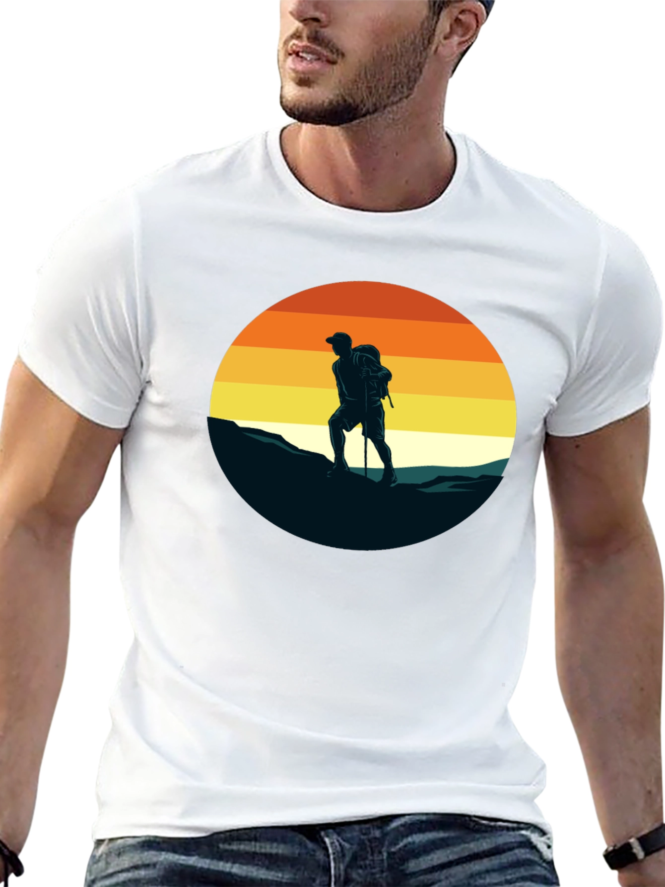 Black Hiking Adventure Graphic Tee - Black view 13