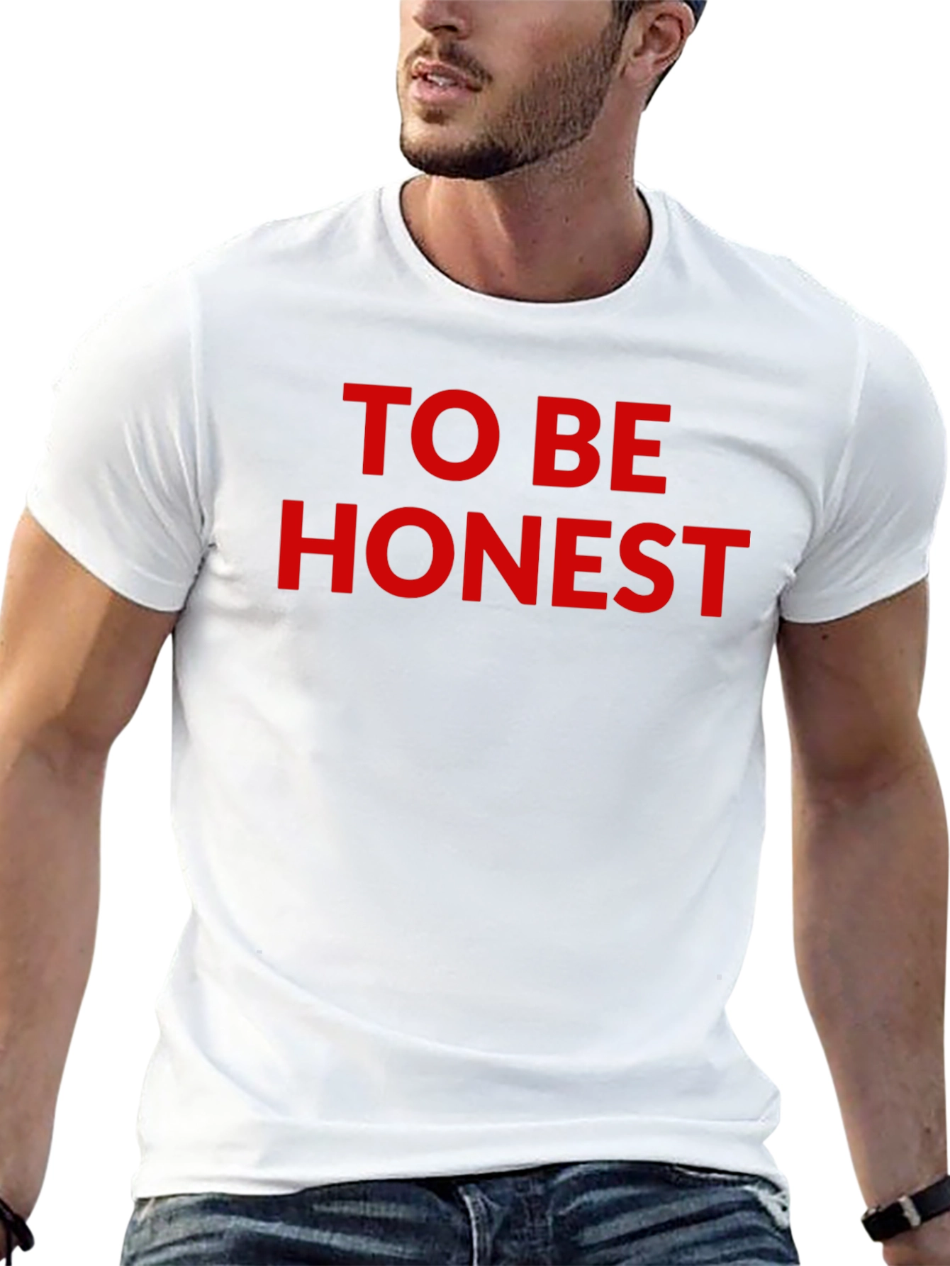 Black To Be Honest Graphic Tee - Soft Cotton Blend T-Shirt view 13