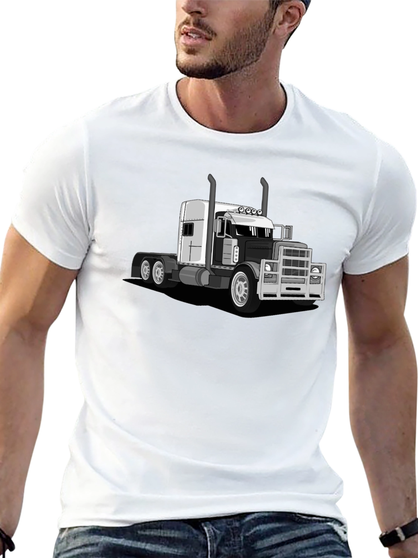 Black Truck Graphic T-Shirt - Black view 13