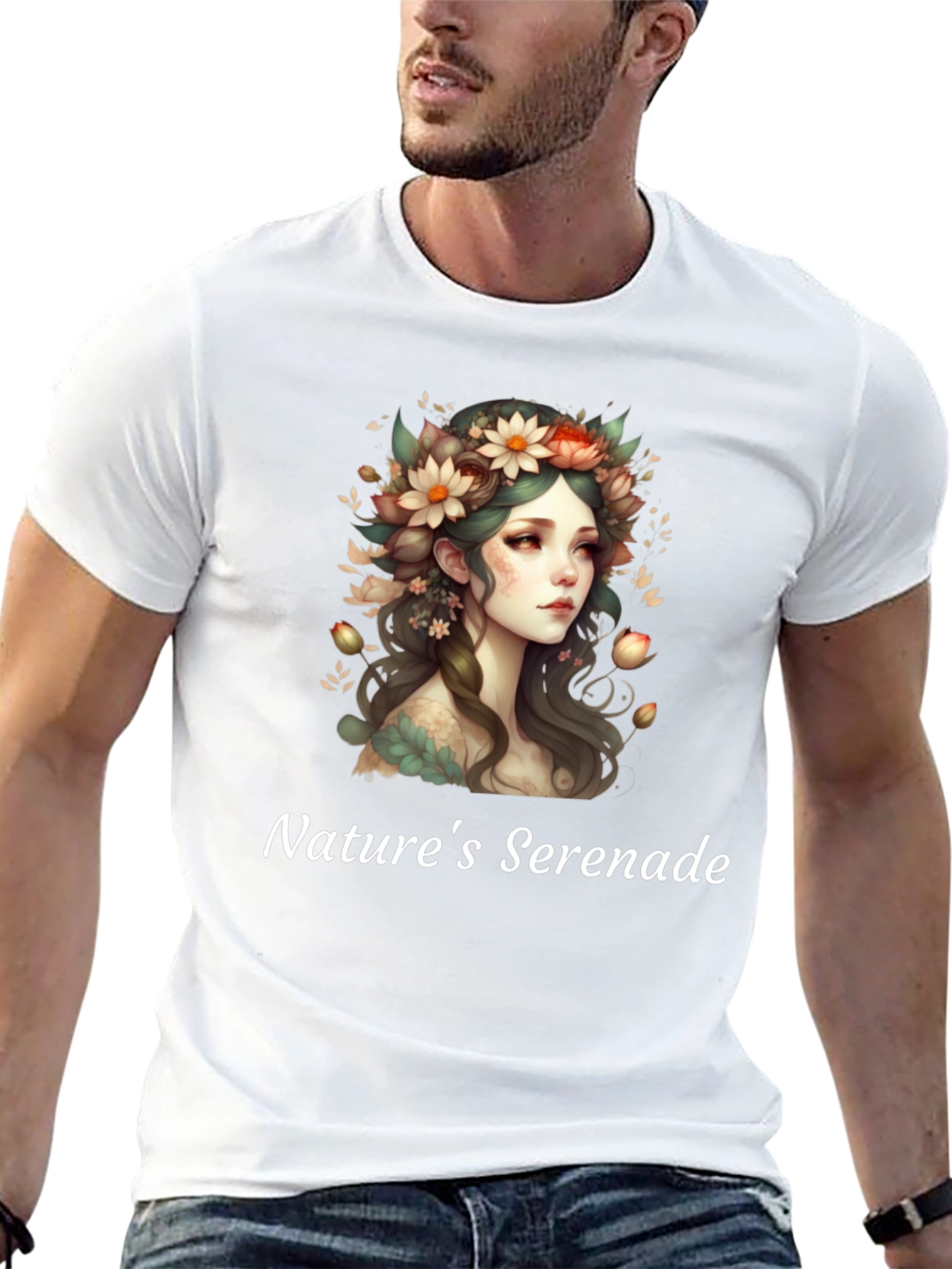 Black Nature's Serenade Graphic T-Shirt view 13