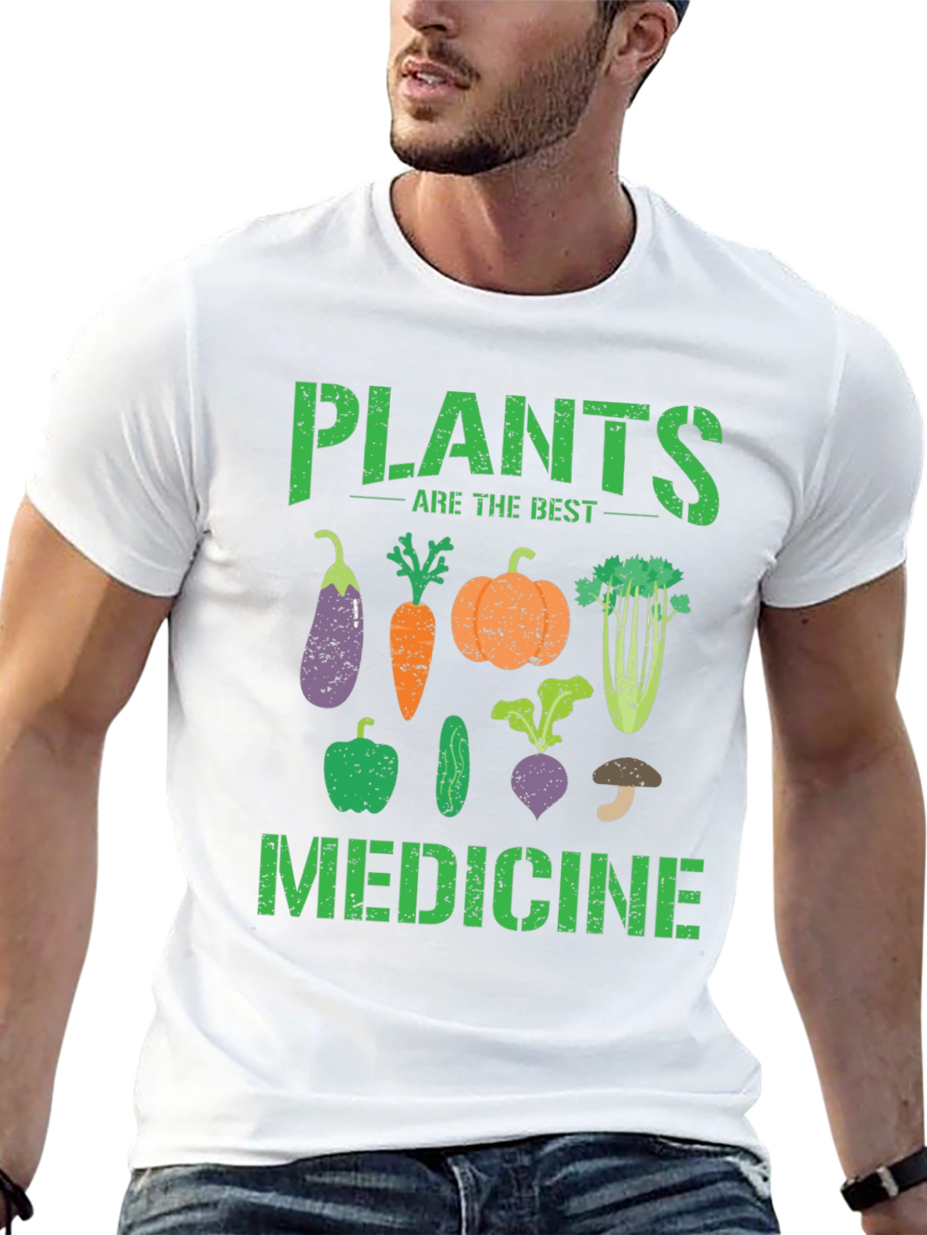 Black Plants Are The Best Medicine Graphic Tee view 13