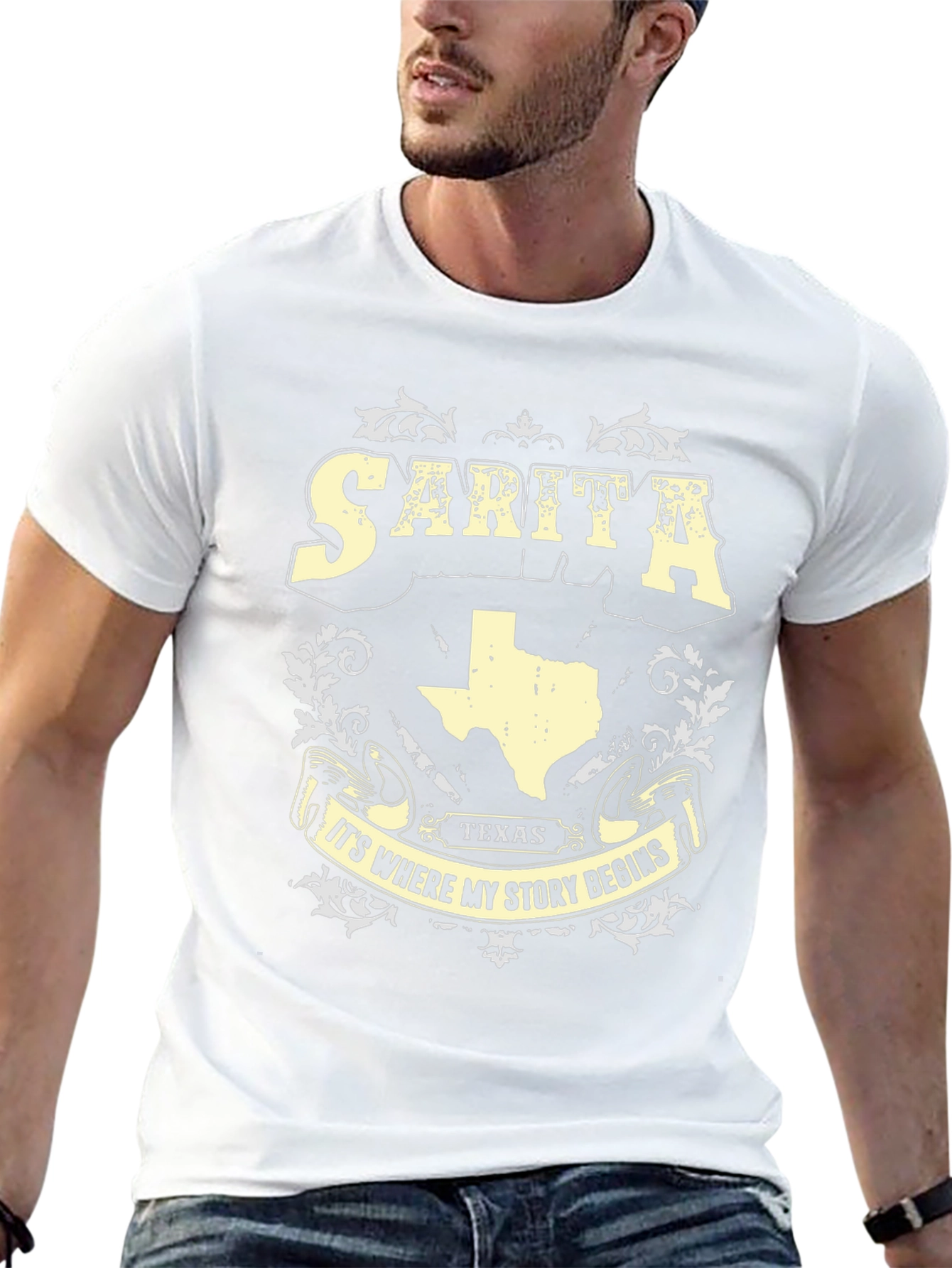 Black Sarita Texas Story Begins T-Shirt view 13