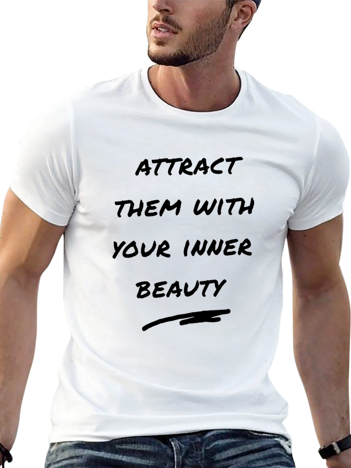 Black Attract Them With Your Inner Beauty T-Shirt view 13
