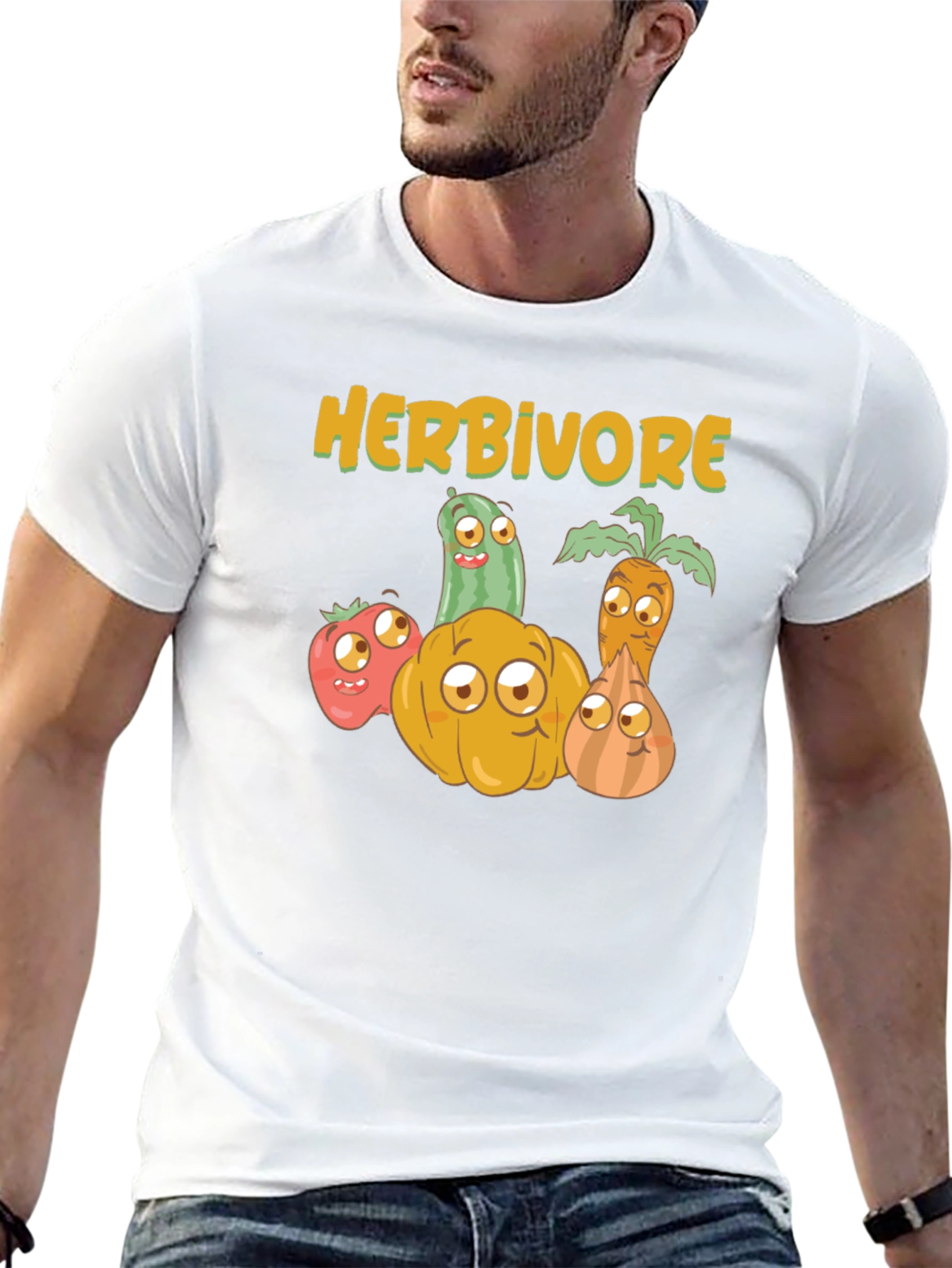 Herbivore Vegan T-Shirt - Cute Vegetable Design - 13
