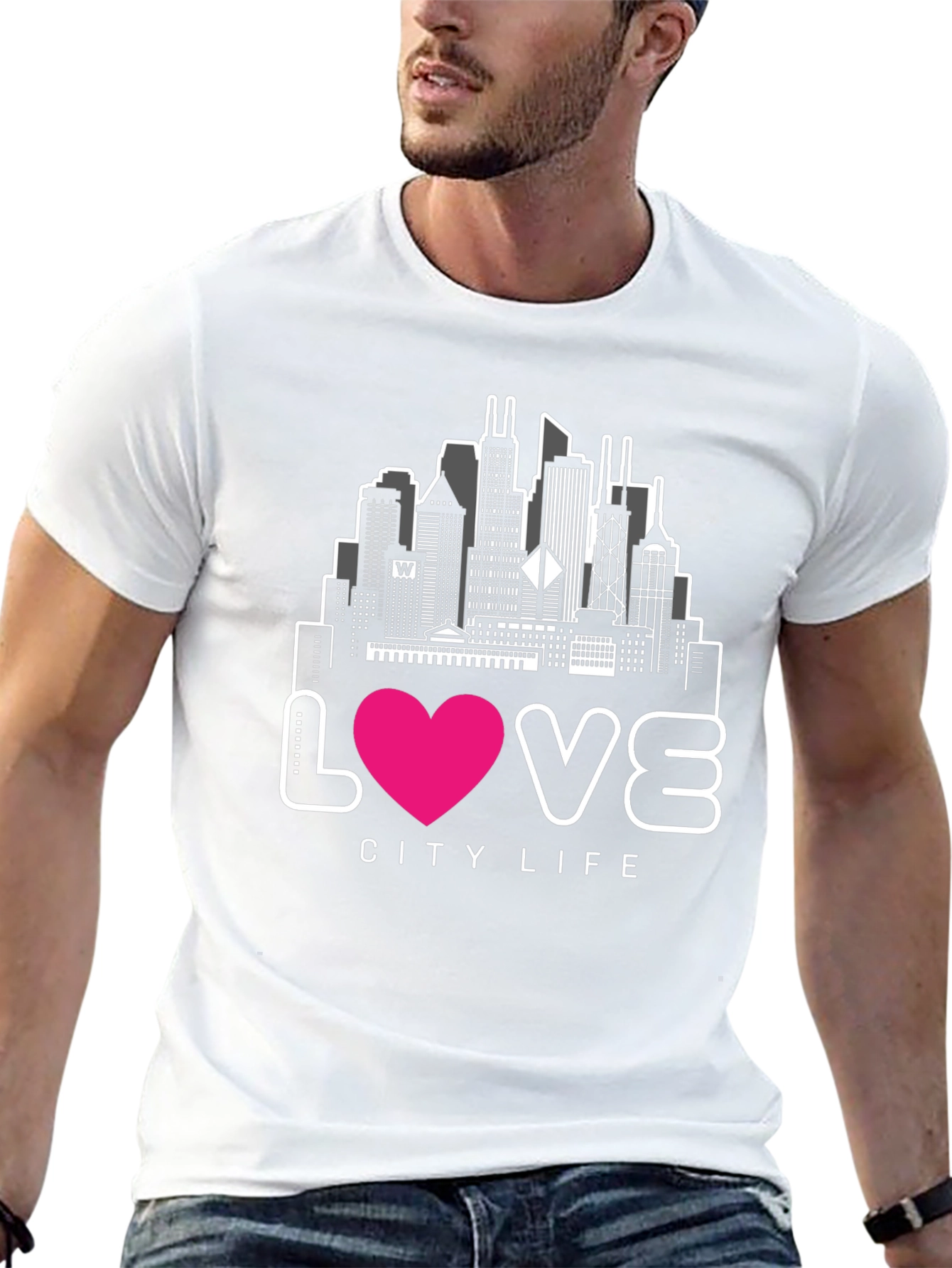 Black Love City Life Graphic Tee - Black view 13