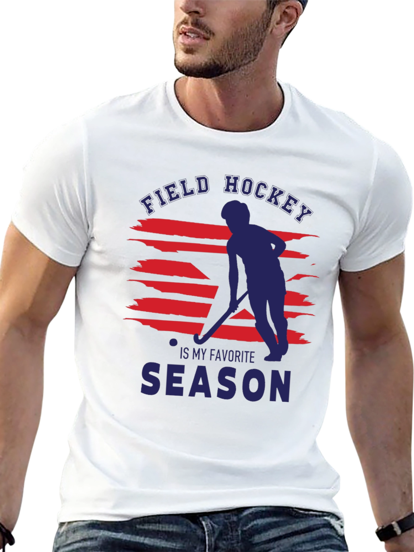 Black Field Hockey Favorite Season Graphic Tee view 13