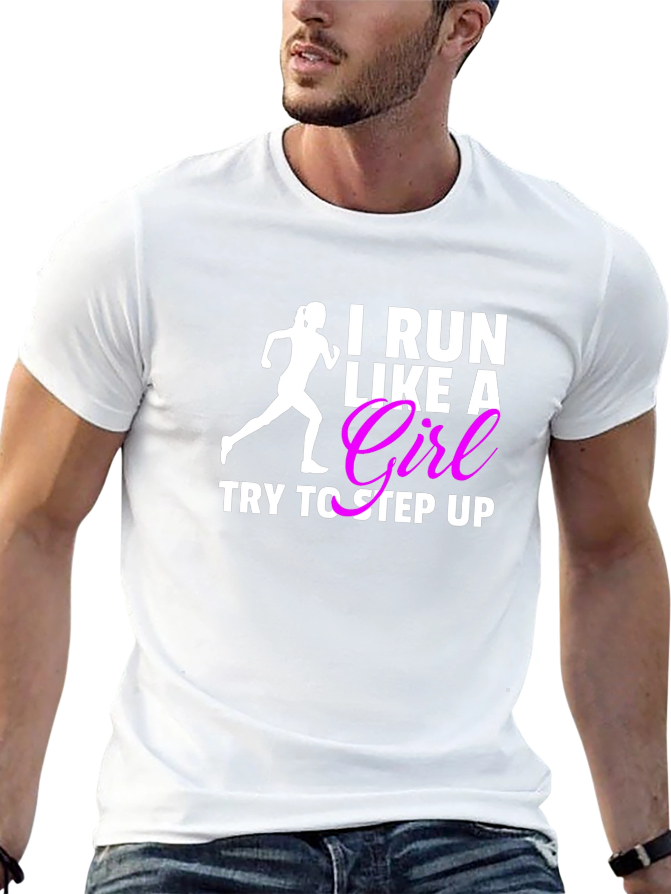 Black I Run Like a Girl T-Shirt Funny Women's Running Tee view 13