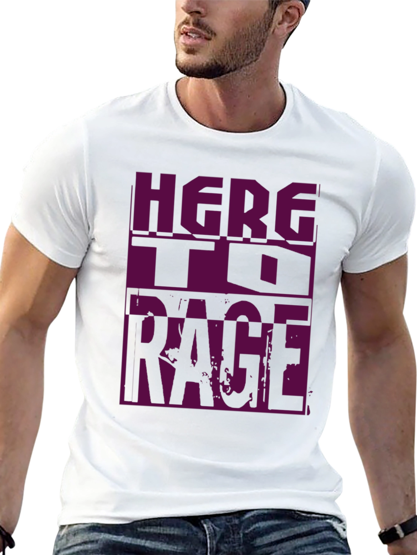 Black Here To Rage Graphic T-Shirt view 13