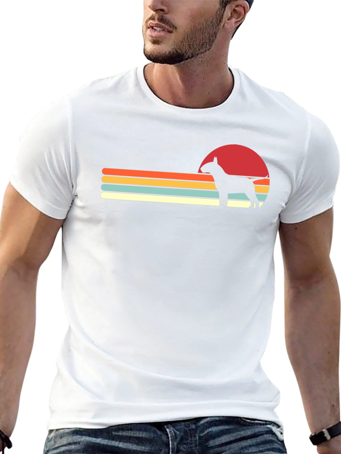 Retro Dog Silhouette T-Shirt - 13