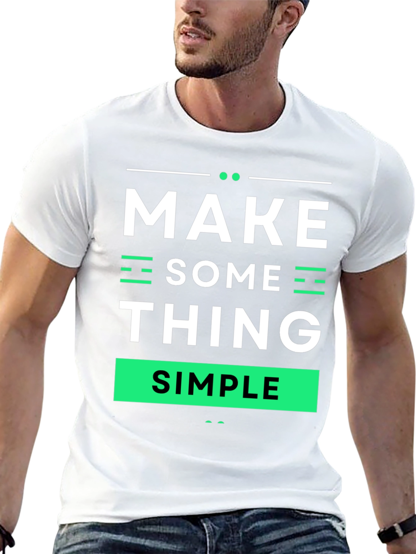 Black Make Something Simple Graphic Tee view 13