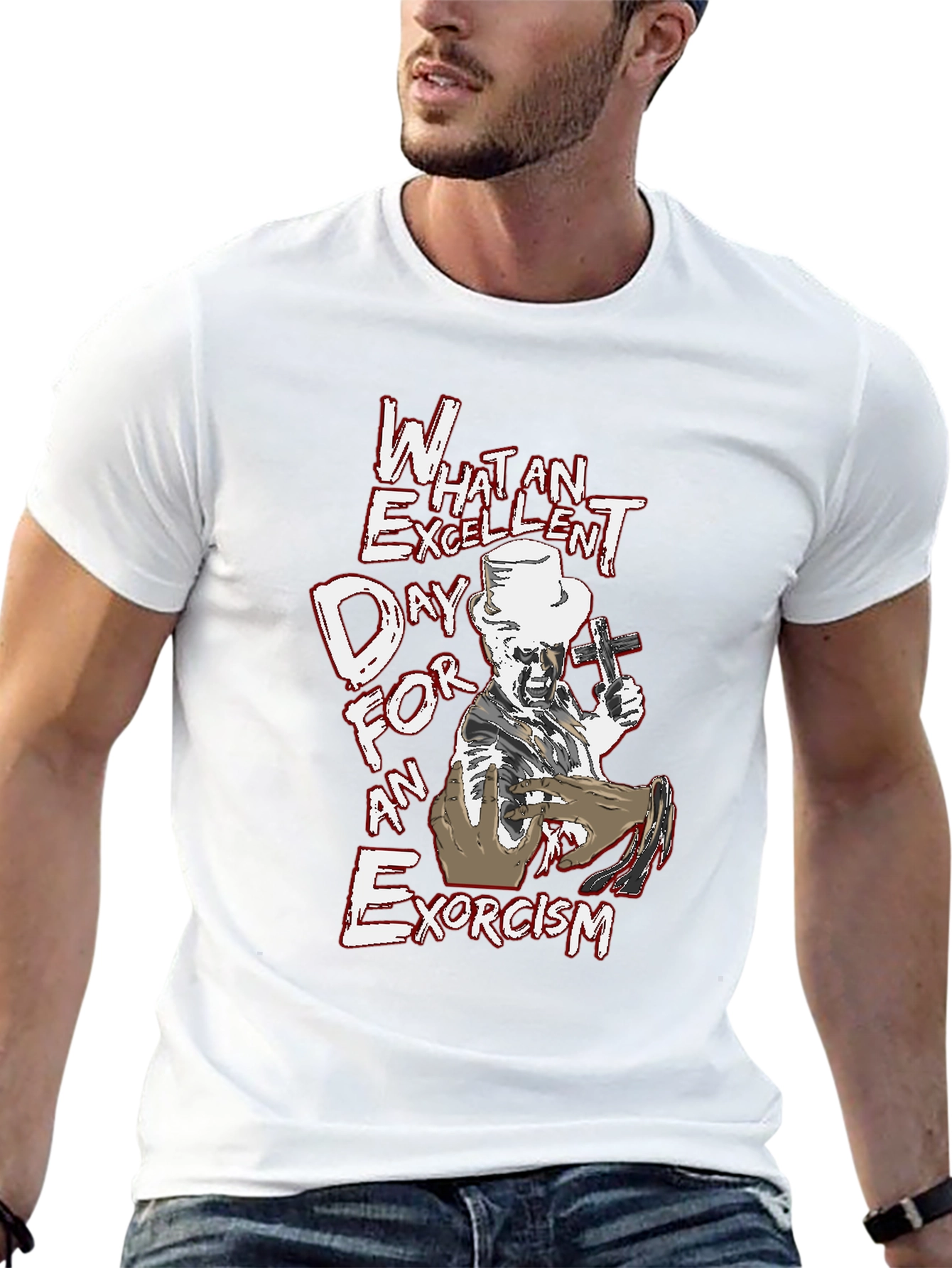 Black Excellent Exorcism T-Shirt - Bold Graphic Tee view 13
