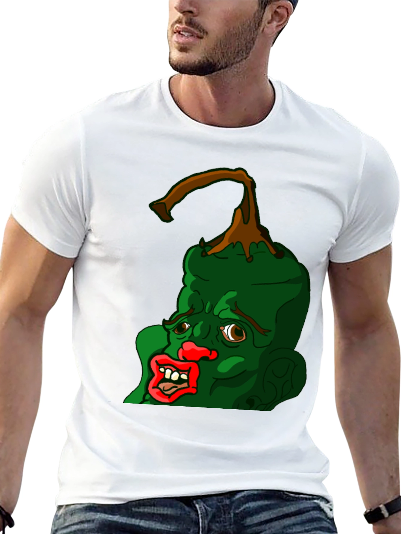 Black Grotesque Pepper Head Black T-Shirt view 13