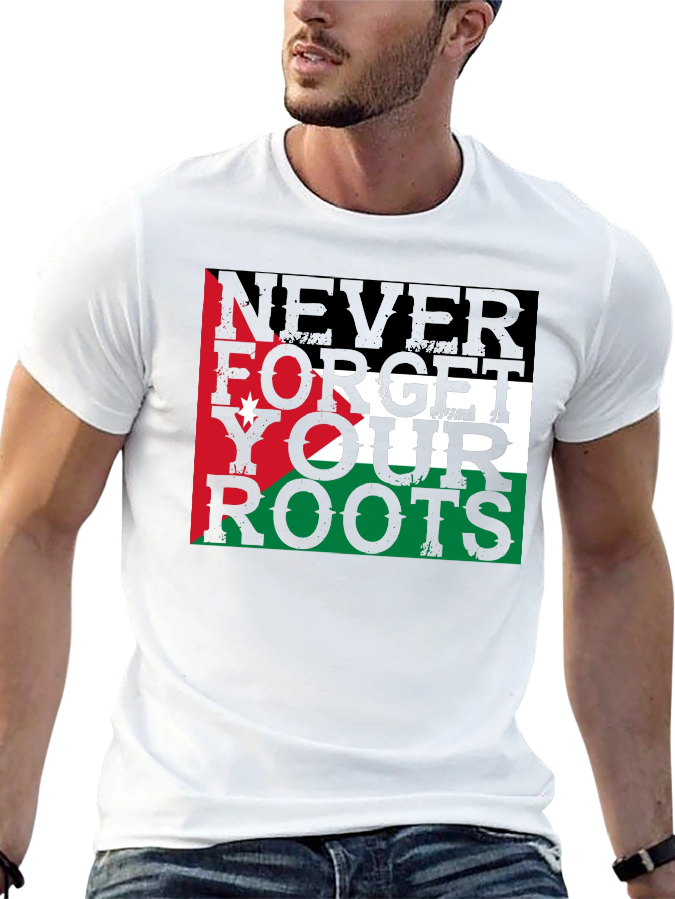 Black Jordan Roots T-Shirt - Never Forget view 13