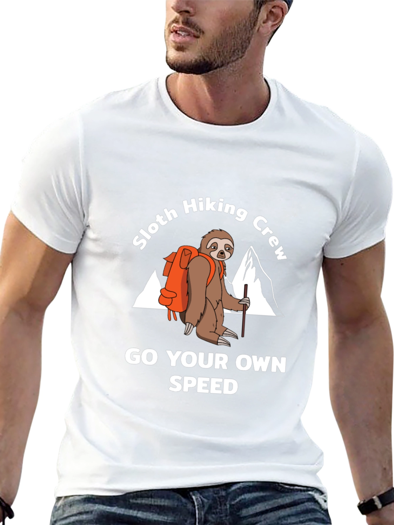 Black Sloth Hiking Crew Graphic Tee - Go Your Own Speed view 13