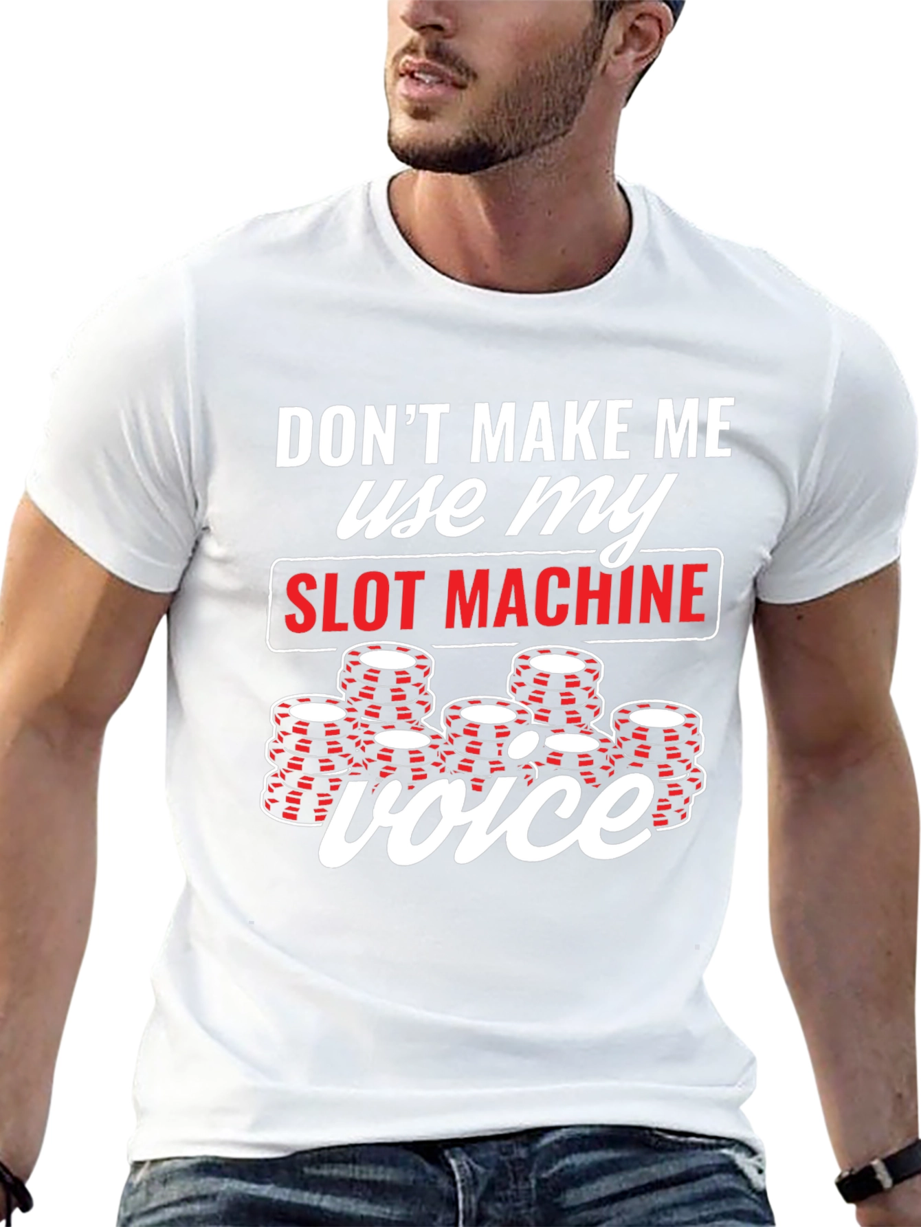 Black Don't Make Me Use My Slot Machine Voice T-Shirt view 13