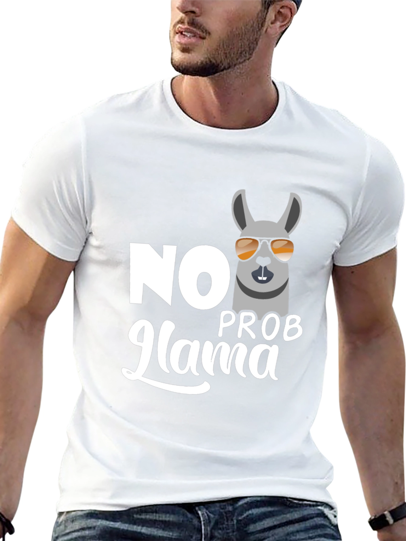 Black No Prob-llama Graphic T-Shirt view 13