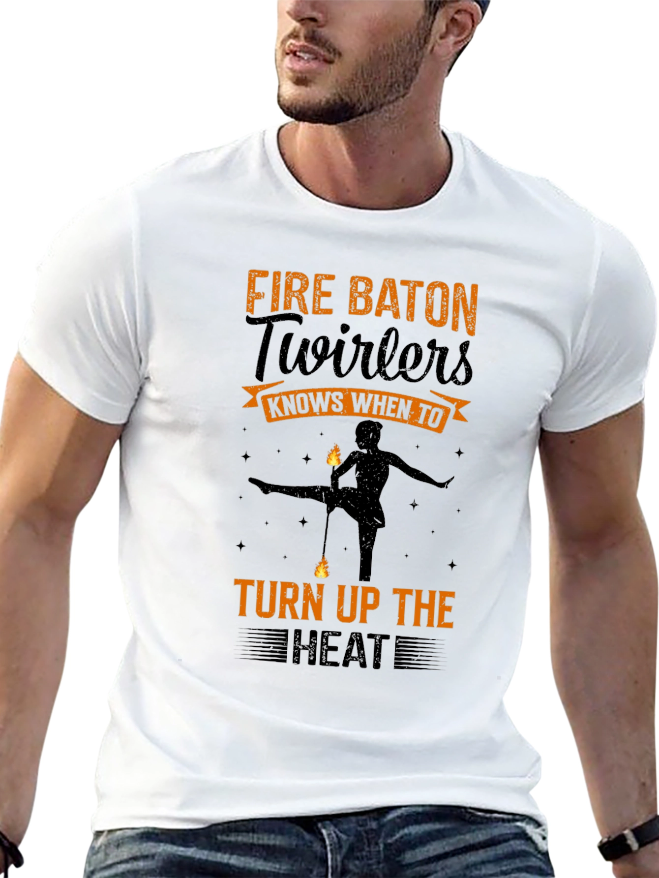 Black Fire Baton Twirlers T-Shirt - Turn Up the Heat! view 13