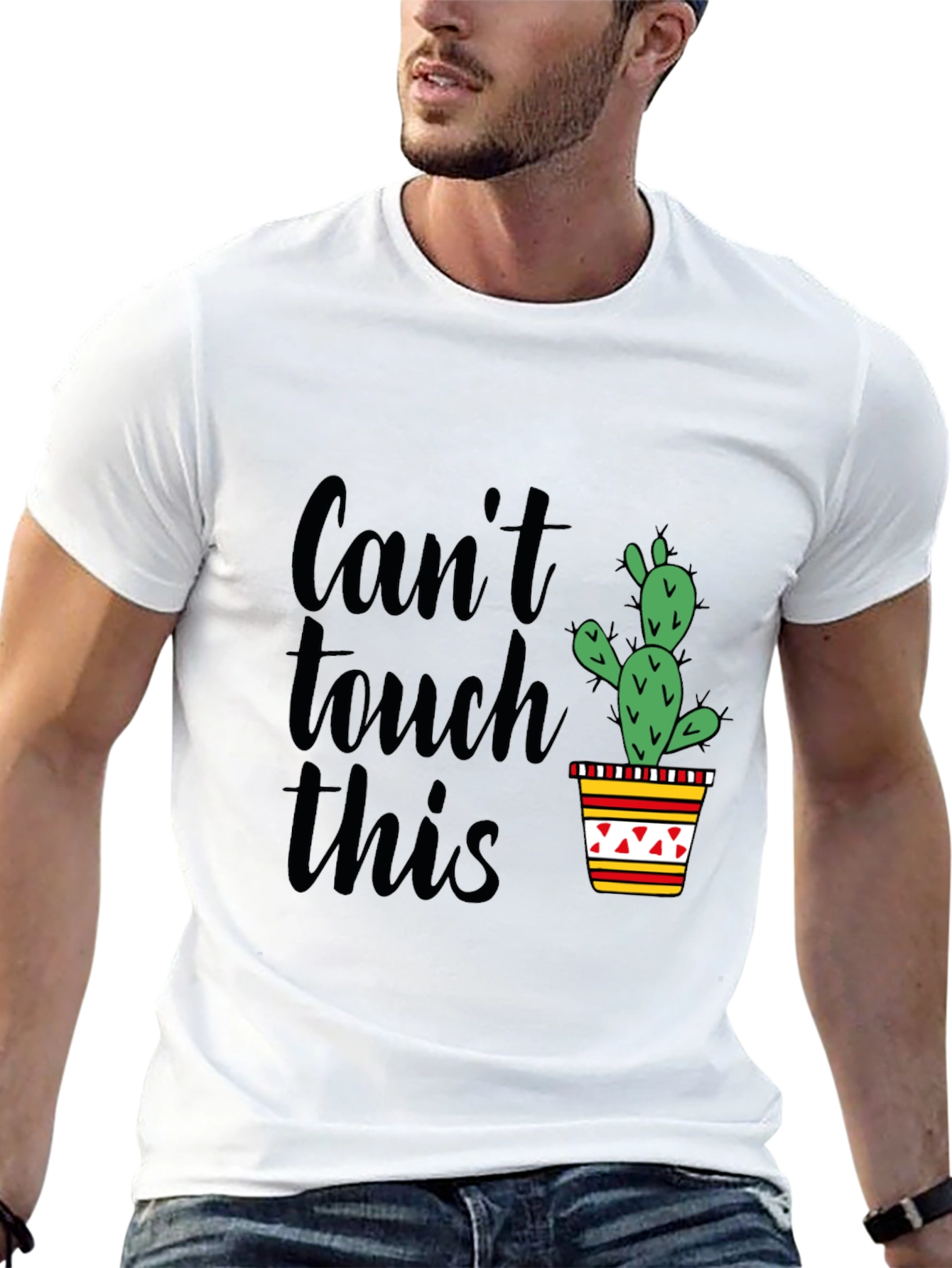 Black Can't Touch This Cactus Graphic Tee view 13