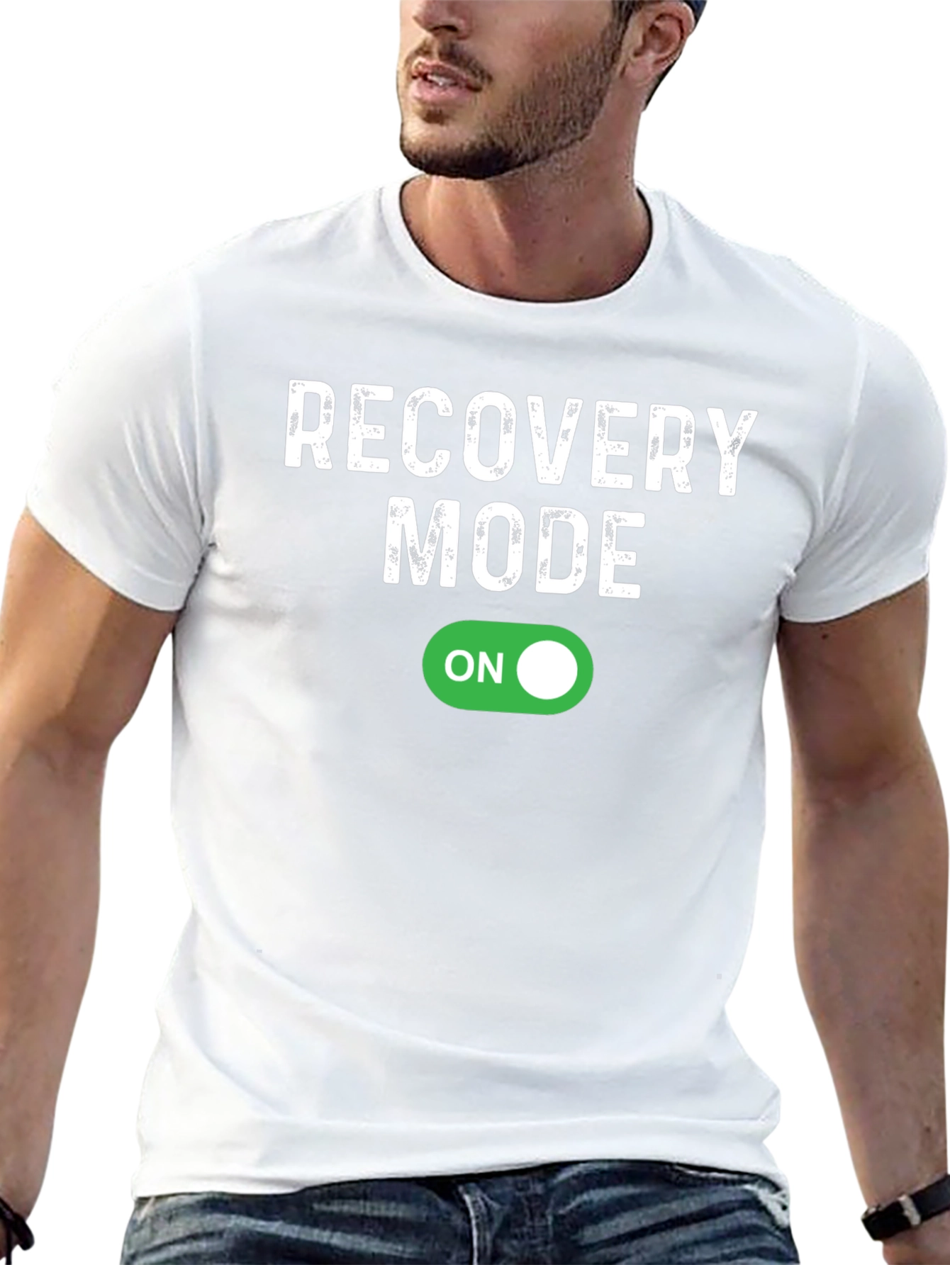 Black Recovery Mode On Graphic Tee - Soft Cotton Blend view 13