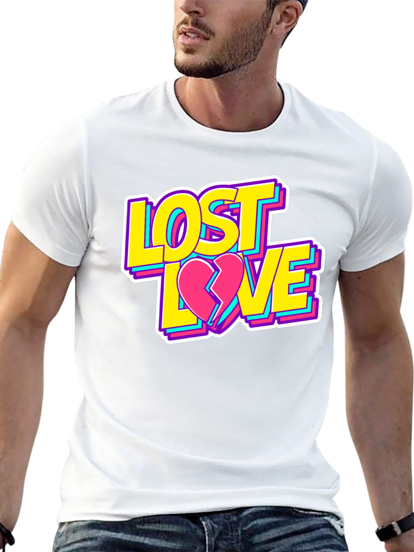 Black Lost Love Graphic T-Shirt - Casual Style view 13