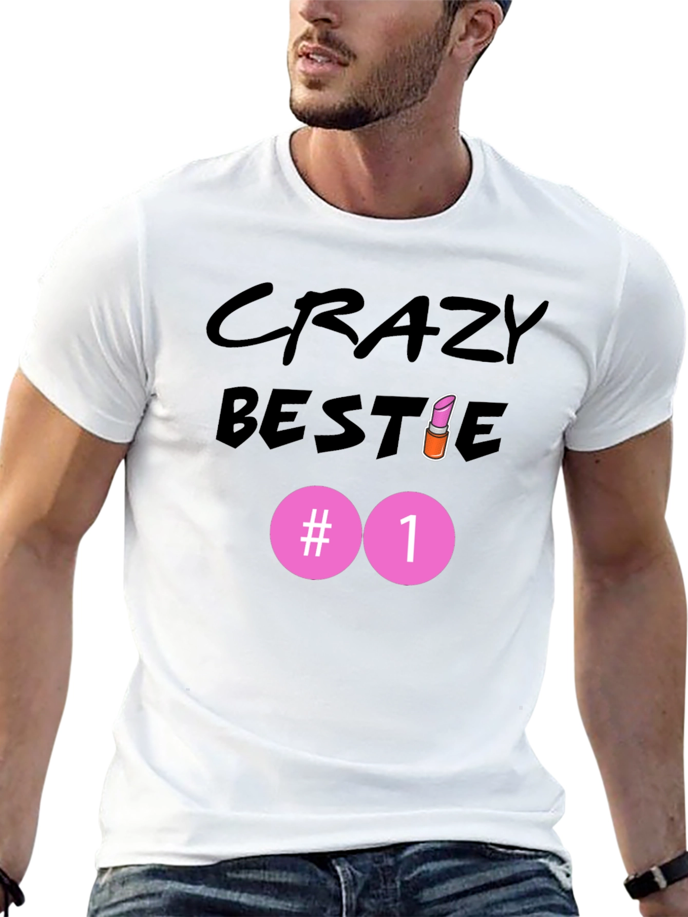 Crazy Bestie #1 Black T-Shirt - 13