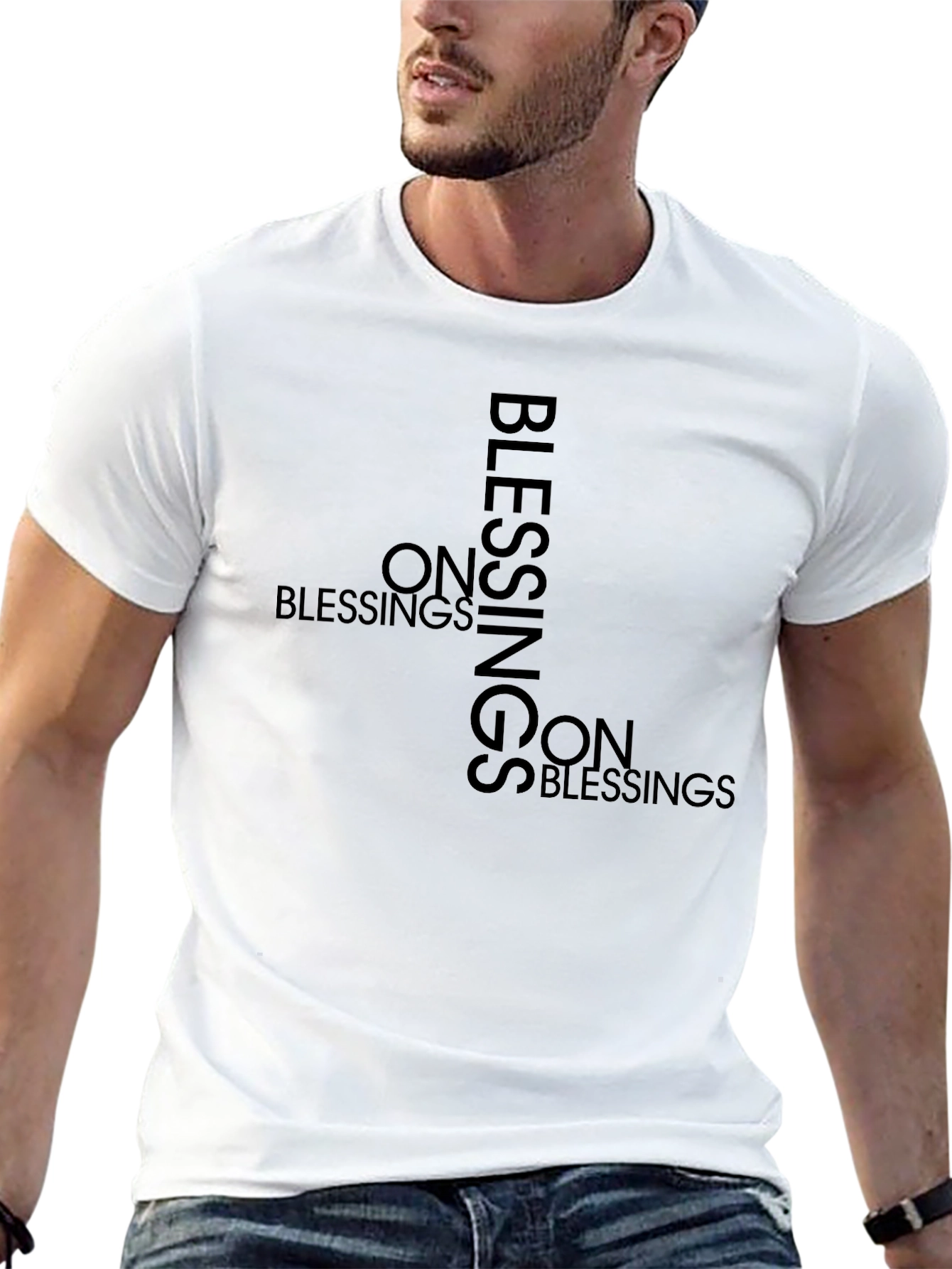 Black Blessings On Blessings Graphic Tee - Black view 13