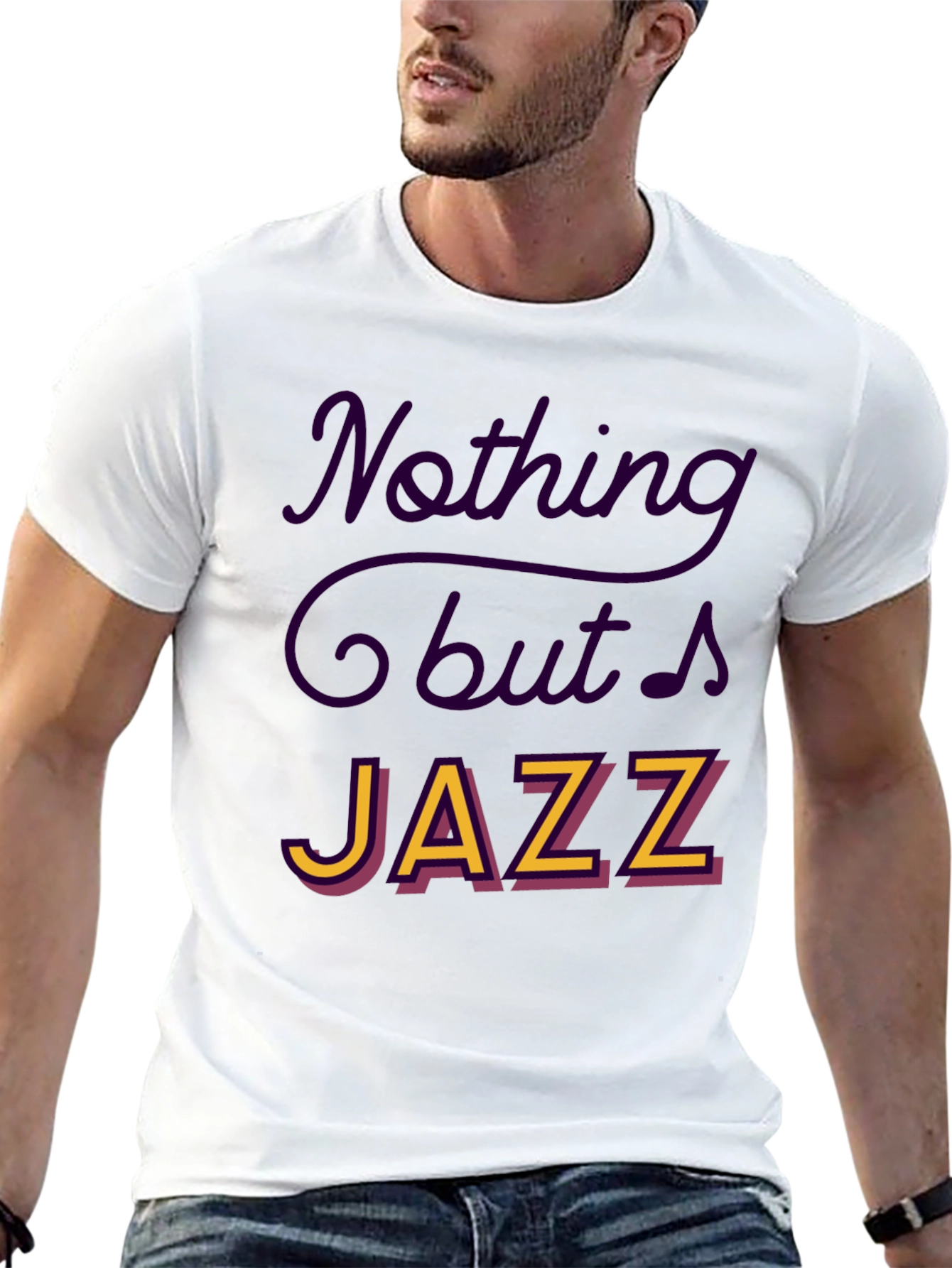 Black Nothing But Jazz Graphic Tee view 13