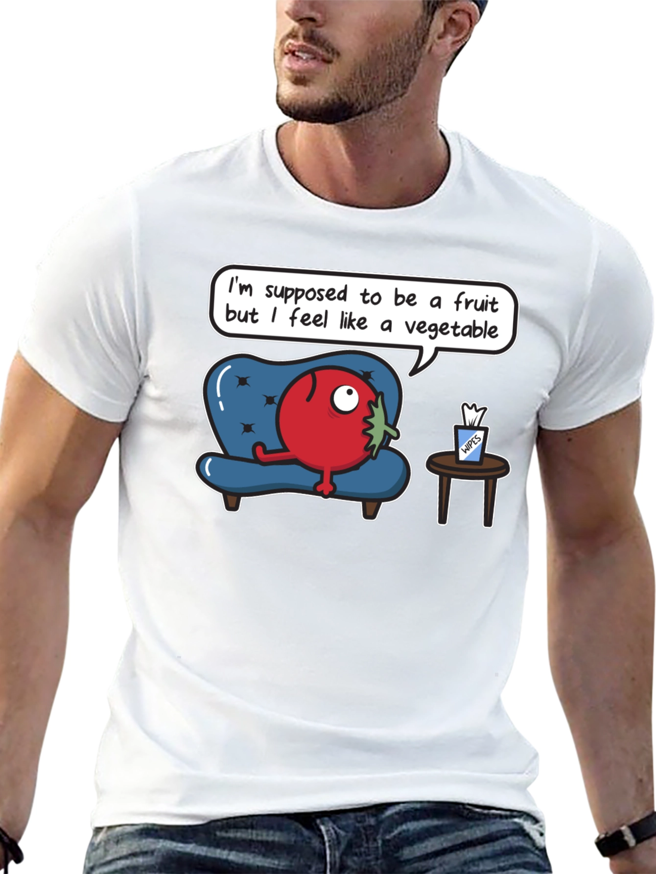 Black Funny Tomato T-Shirt - Fruit or Vegetable? view 13