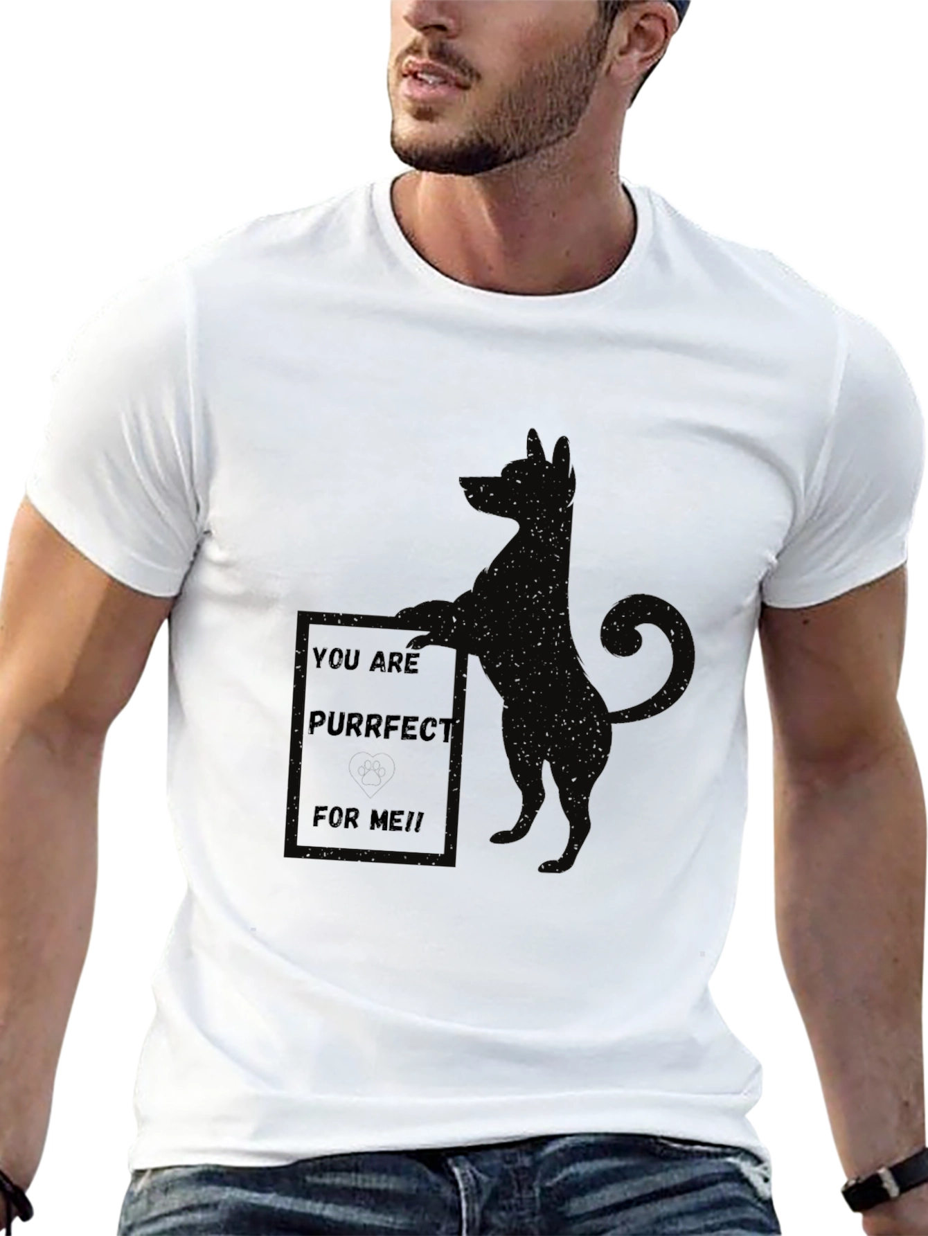 Black Purrfect Cat Lover T-Shirt view 13