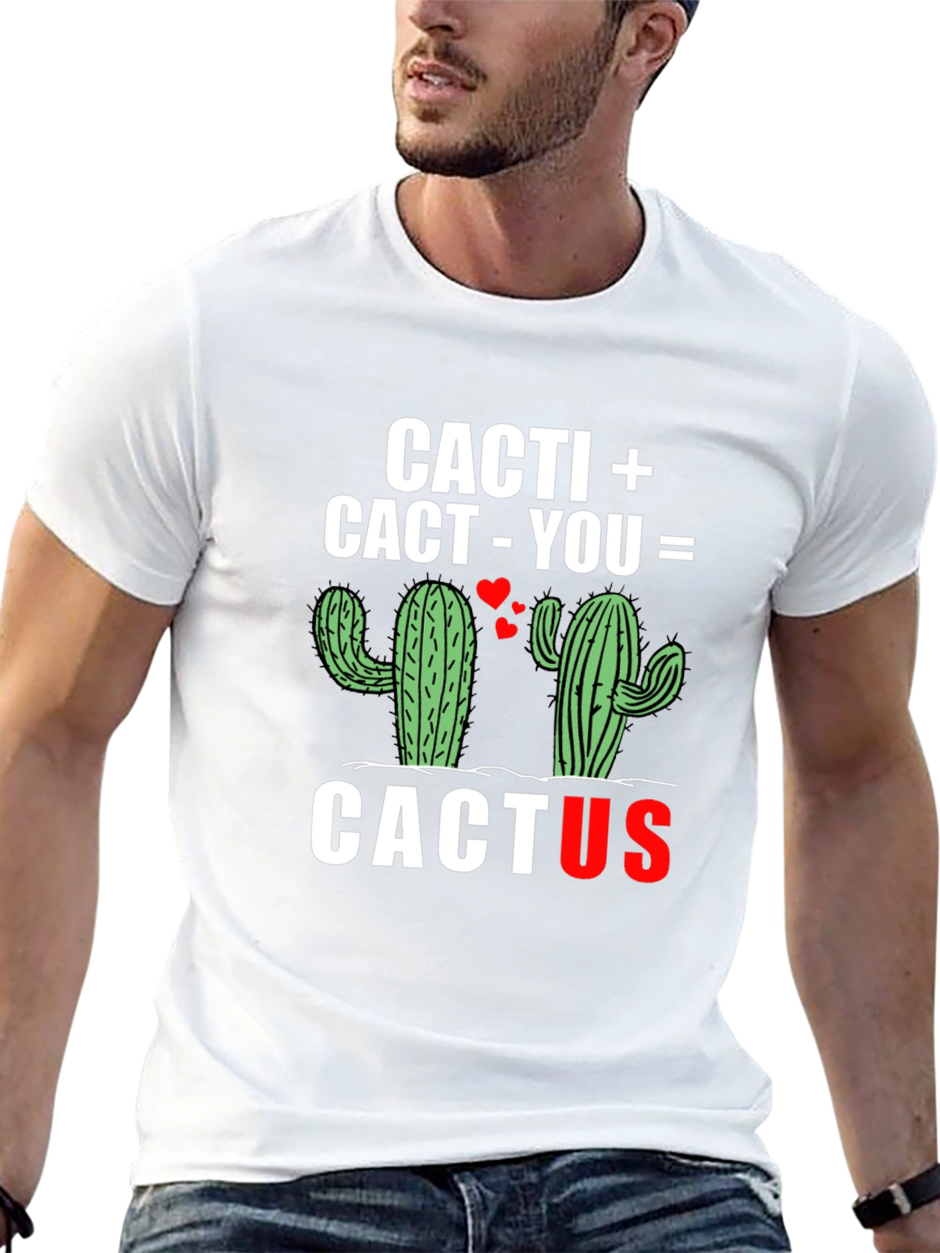 Black Cacti Cactus T-Shirt - Love Equation Graphic Tee view 13