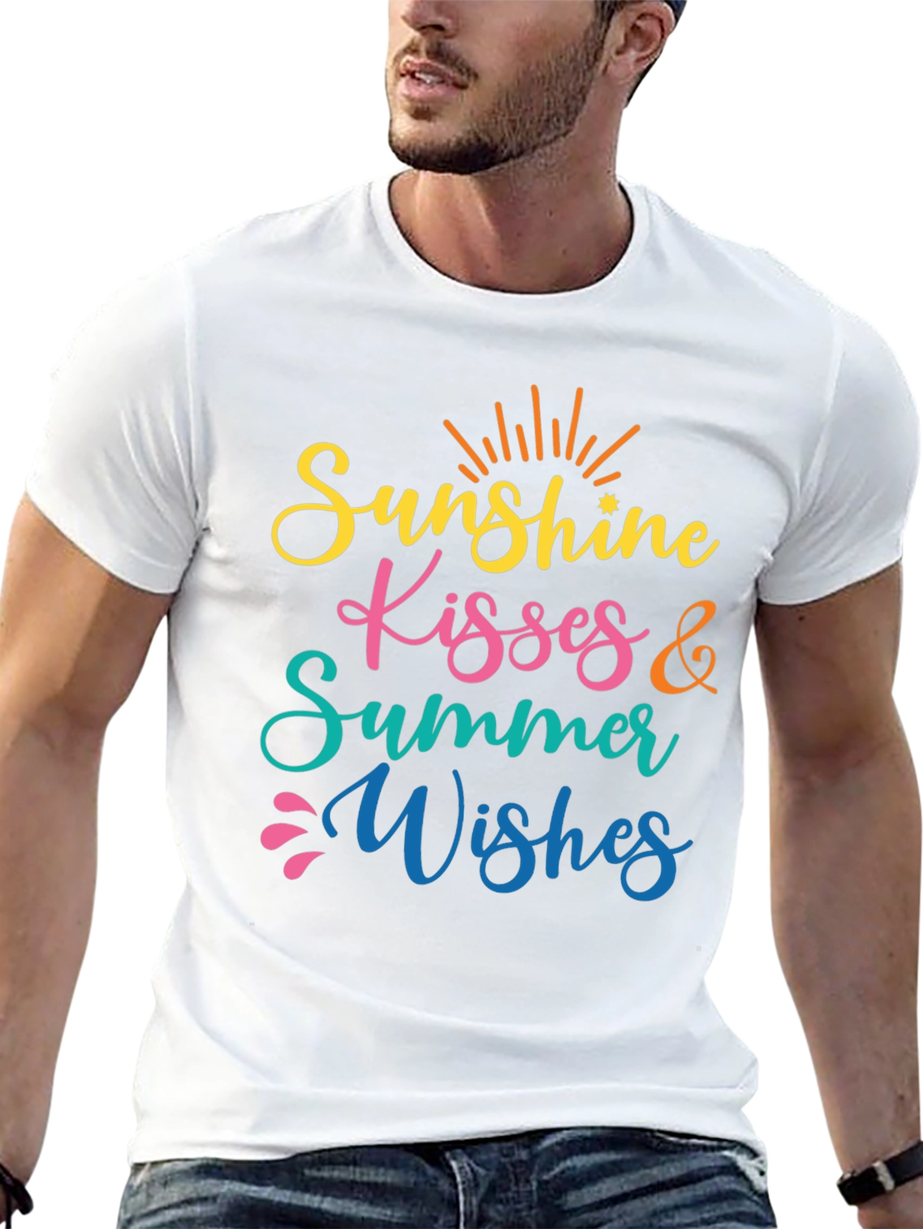 Black Sunshine Kisses Summer Wishes Black Tee view 13