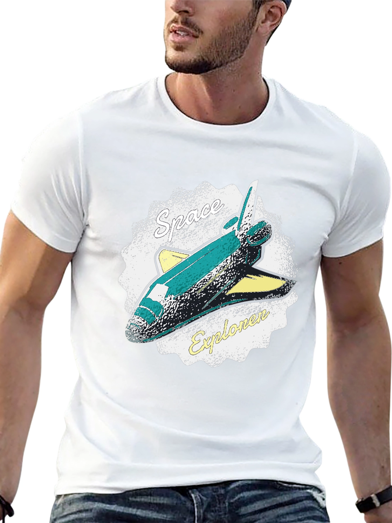 Black Space Explorer Graphic T-Shirt view 13