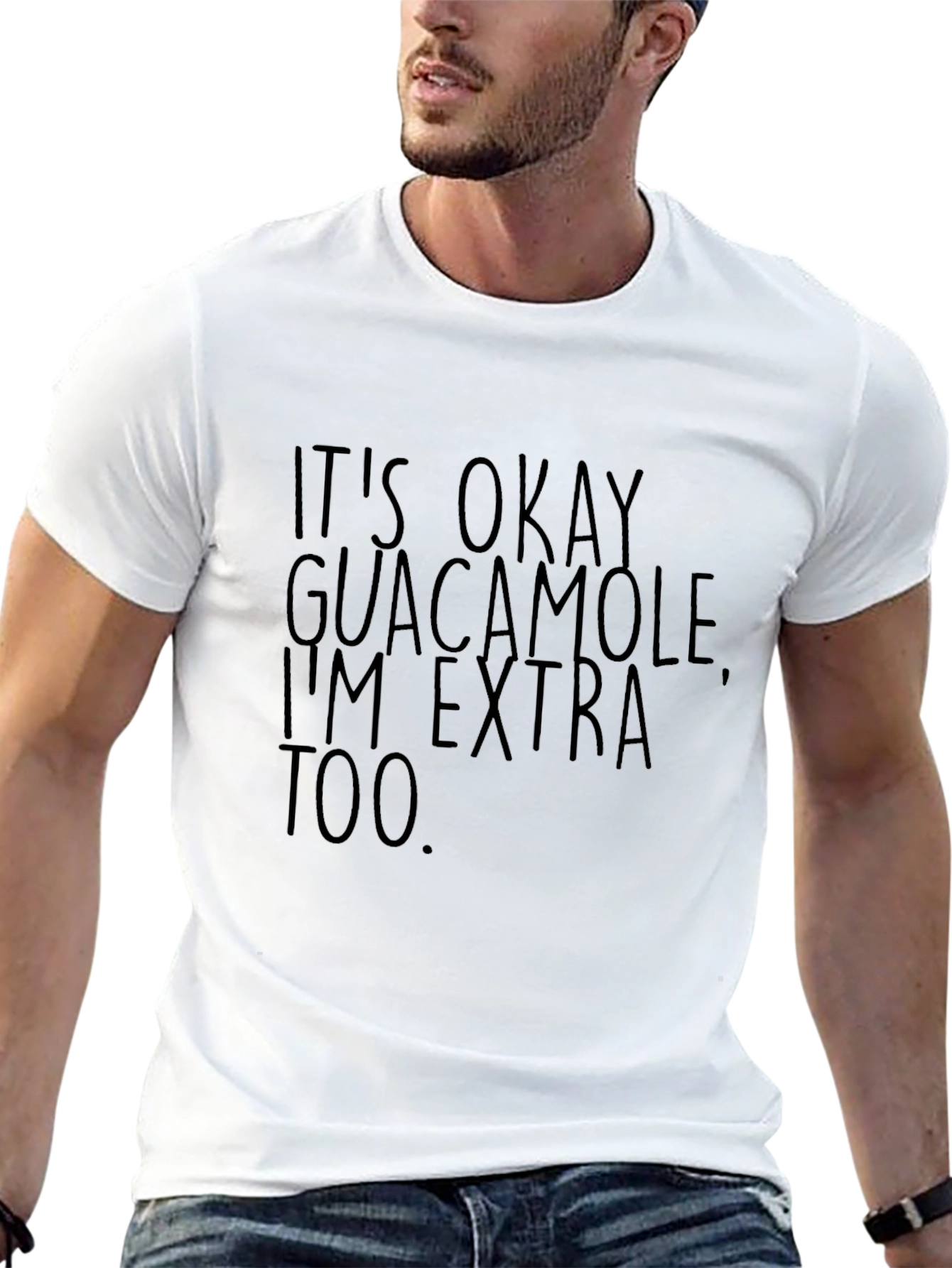 Black Guacamole Extra Funny T-Shirt view 13