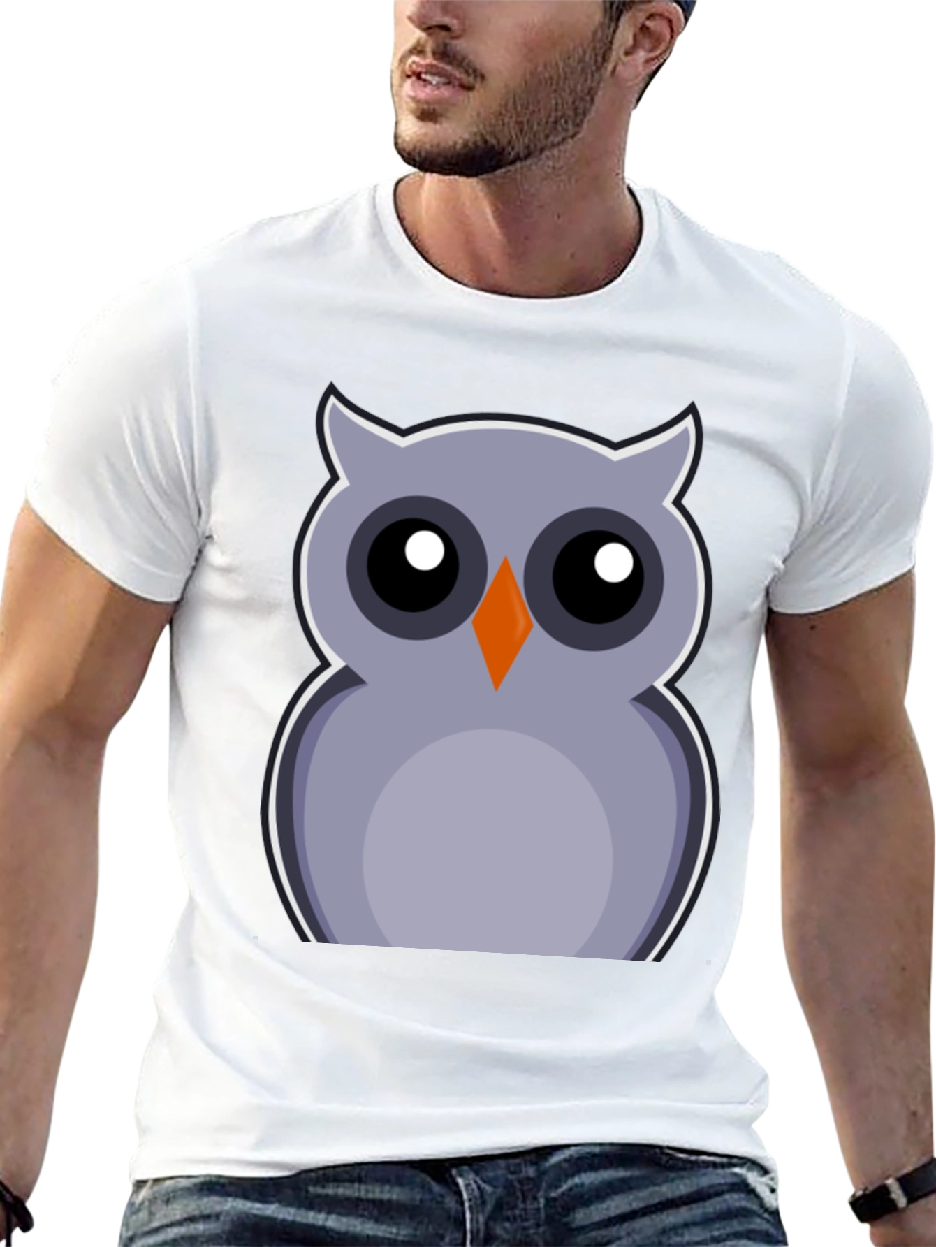 Black Owl Graphic Print Tee - Fun & Stylish view 13