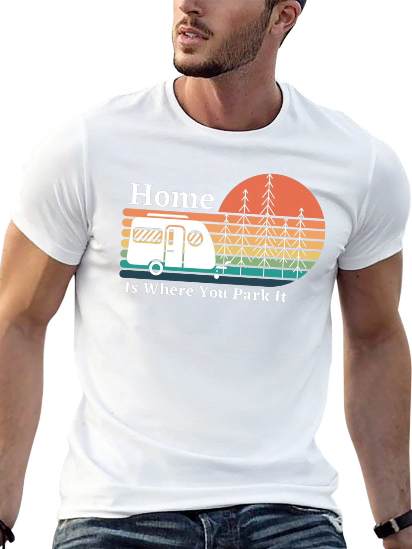 Black Home is Where You Park It - Camper T-Shirt view 13