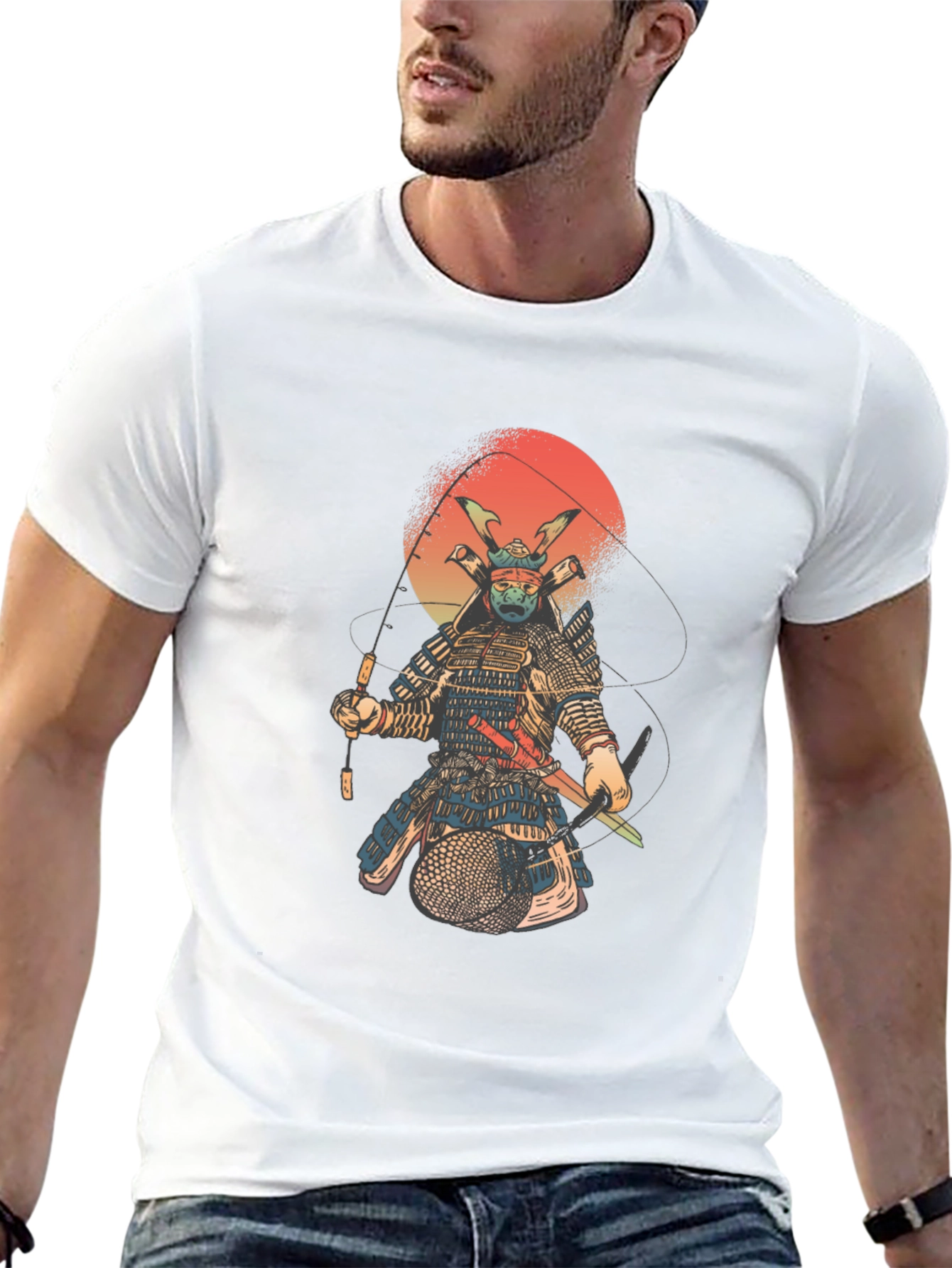 Black Samurai Fishing T-Shirt - Black view 13