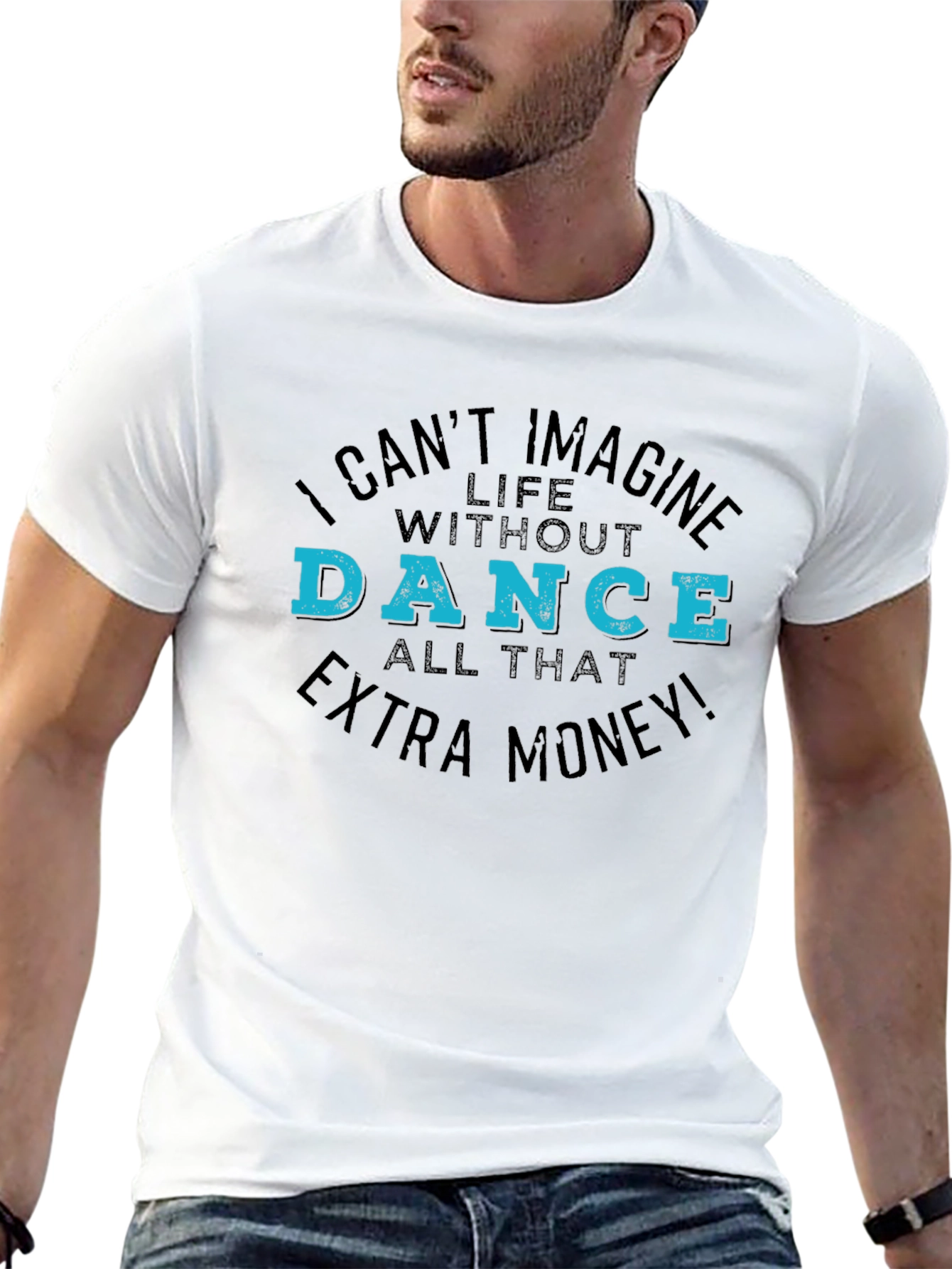 Black I Can't Imagine Life Without Dance Black T-Shirt view 13
