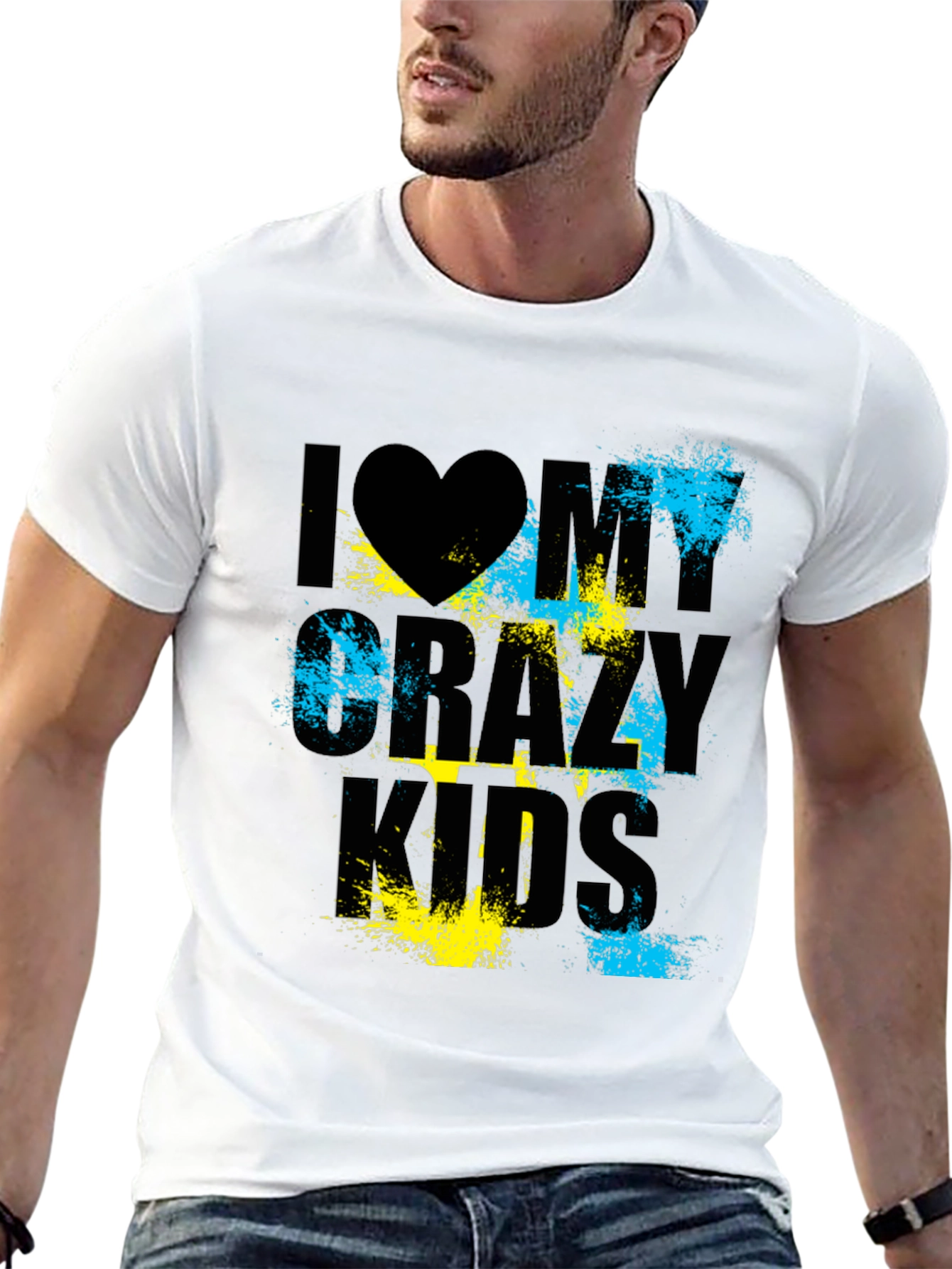 Black I Heart My Crazy Kids Graphic T-Shirt view 13