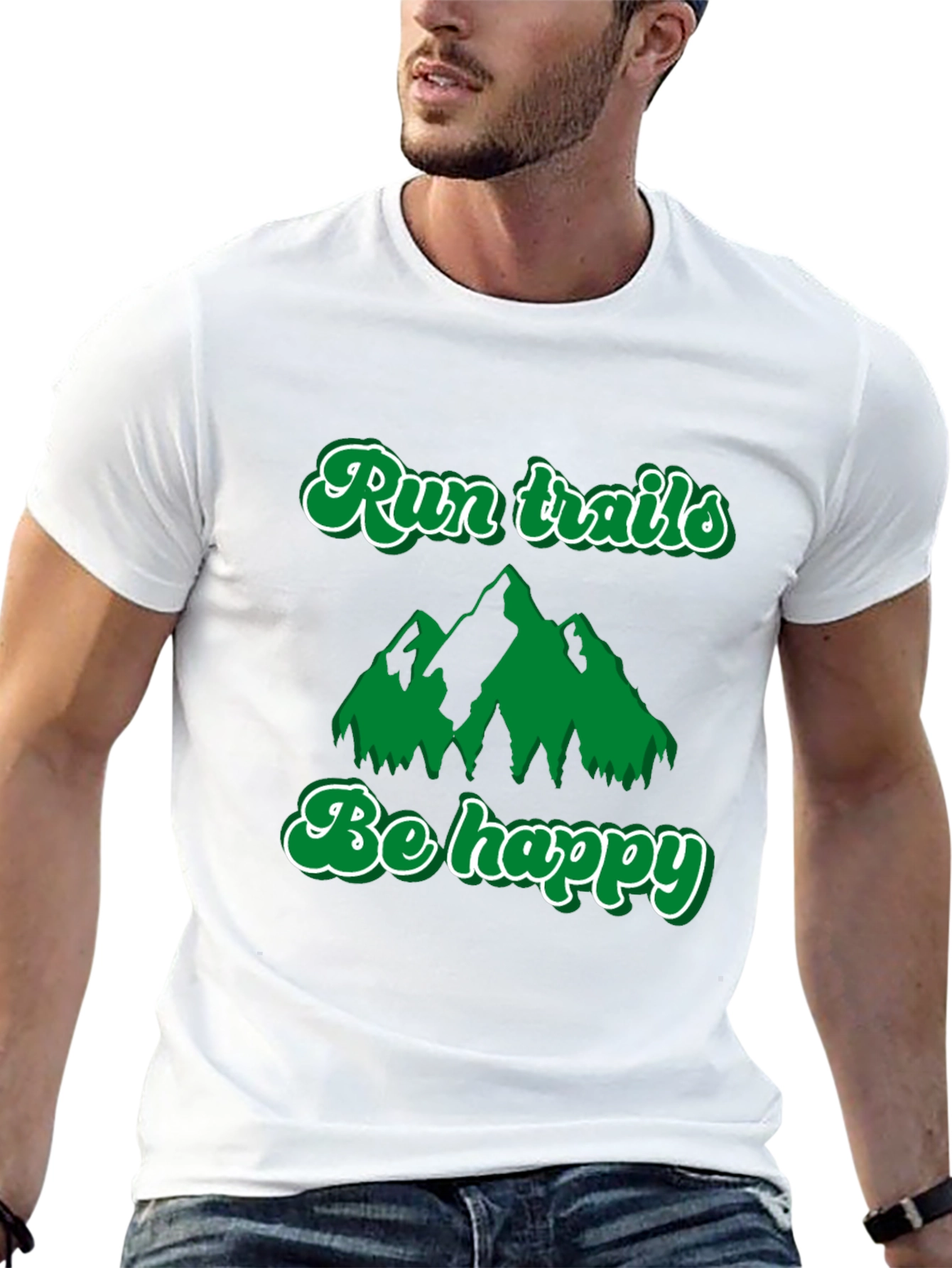 Black Run Trails, Be Happy T-Shirt: Outdoor Adventure Tee view 13