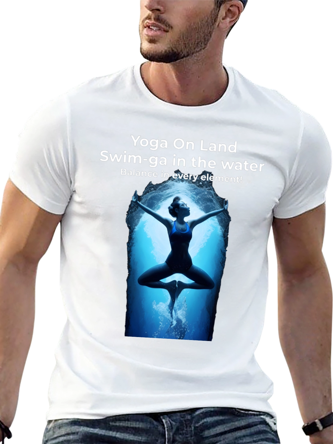 Black Yoga and Swim T-Shirt view 13