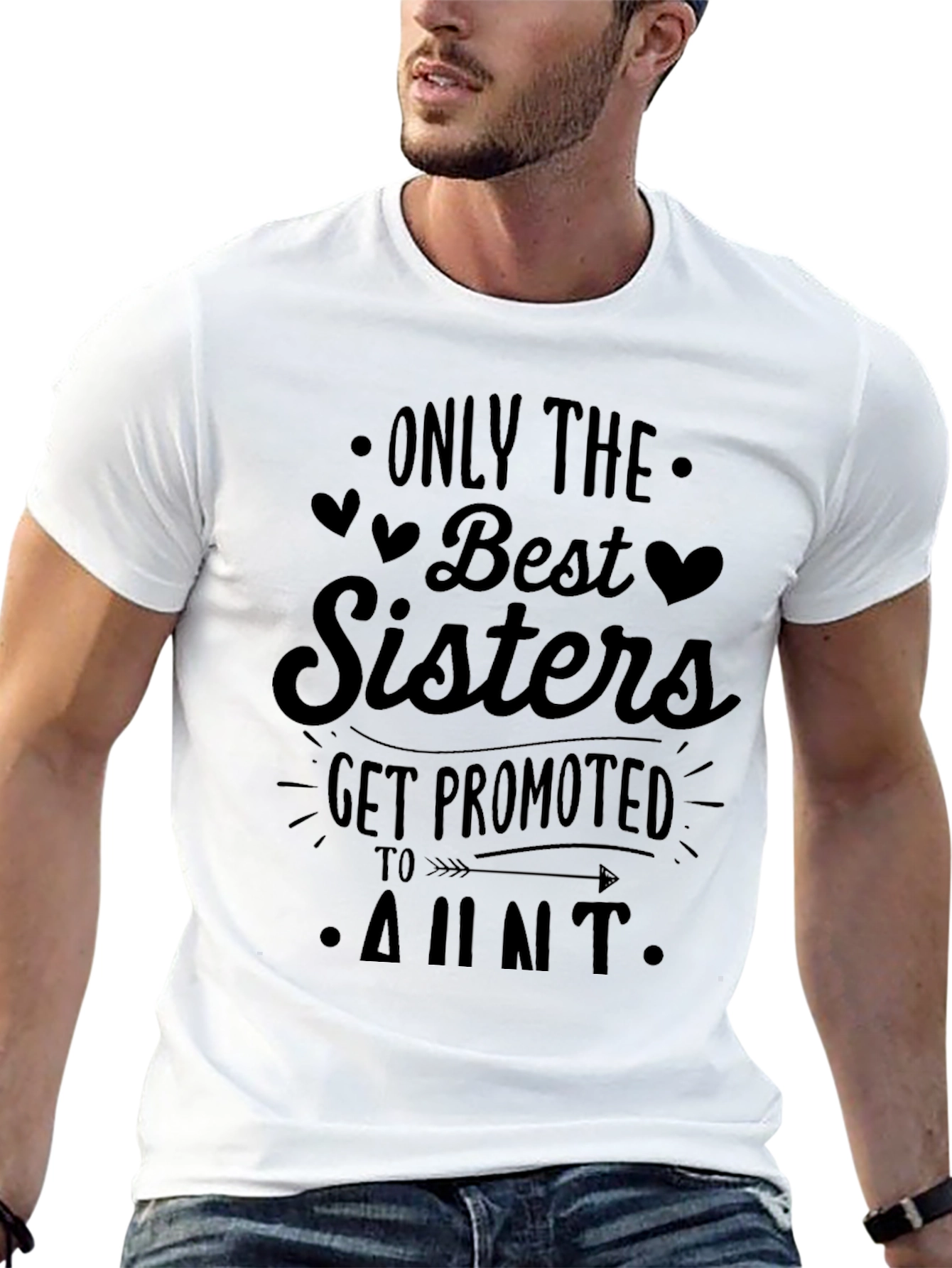 Black Best Sisters Get Promoted to Aunt T-Shirt view 13