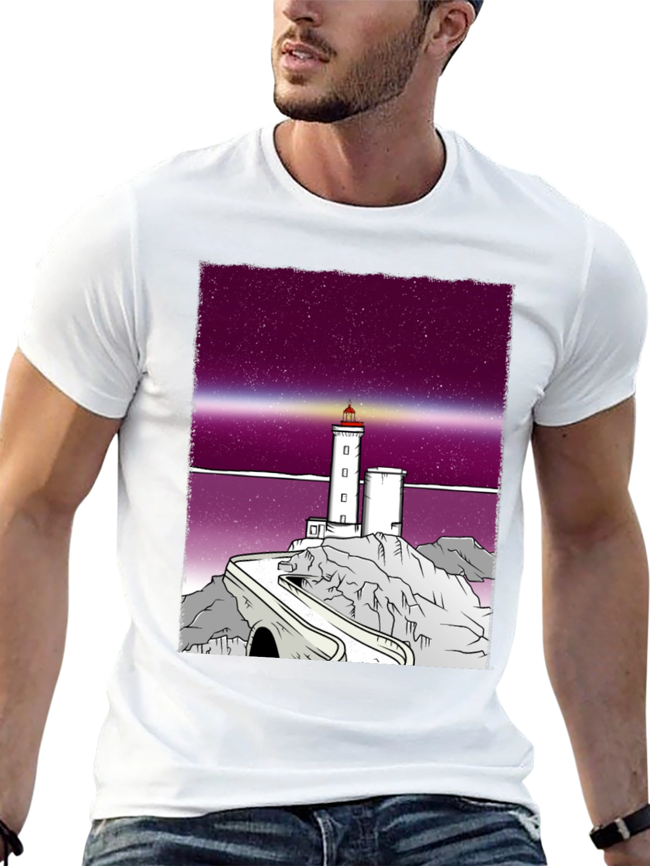 Black Lighthouse Graphic Tee - Unique Design, Comfortable Fit view 13