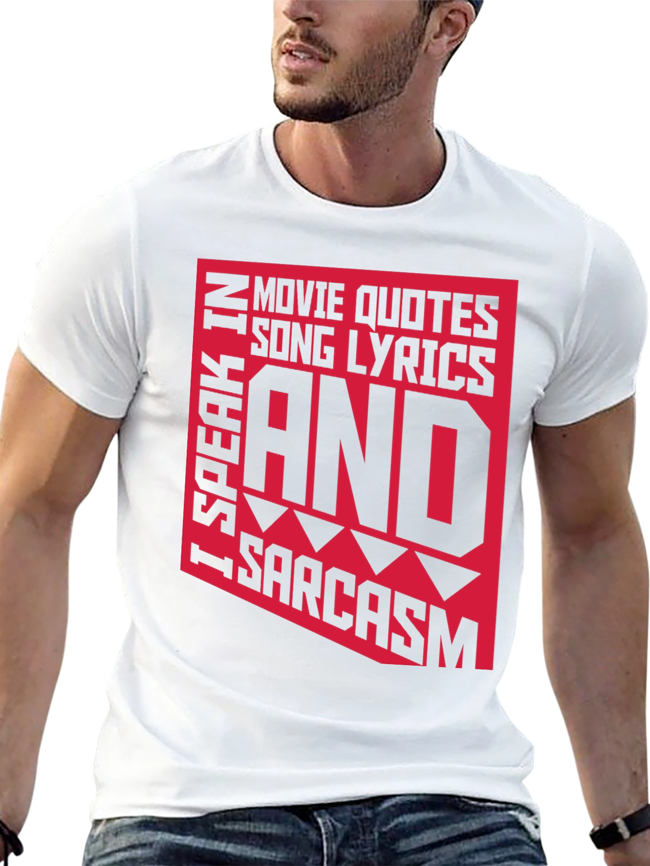 Black Sarcastic Graphic Tee - Movie Quotes, Lyrics T-Shirt view 13
