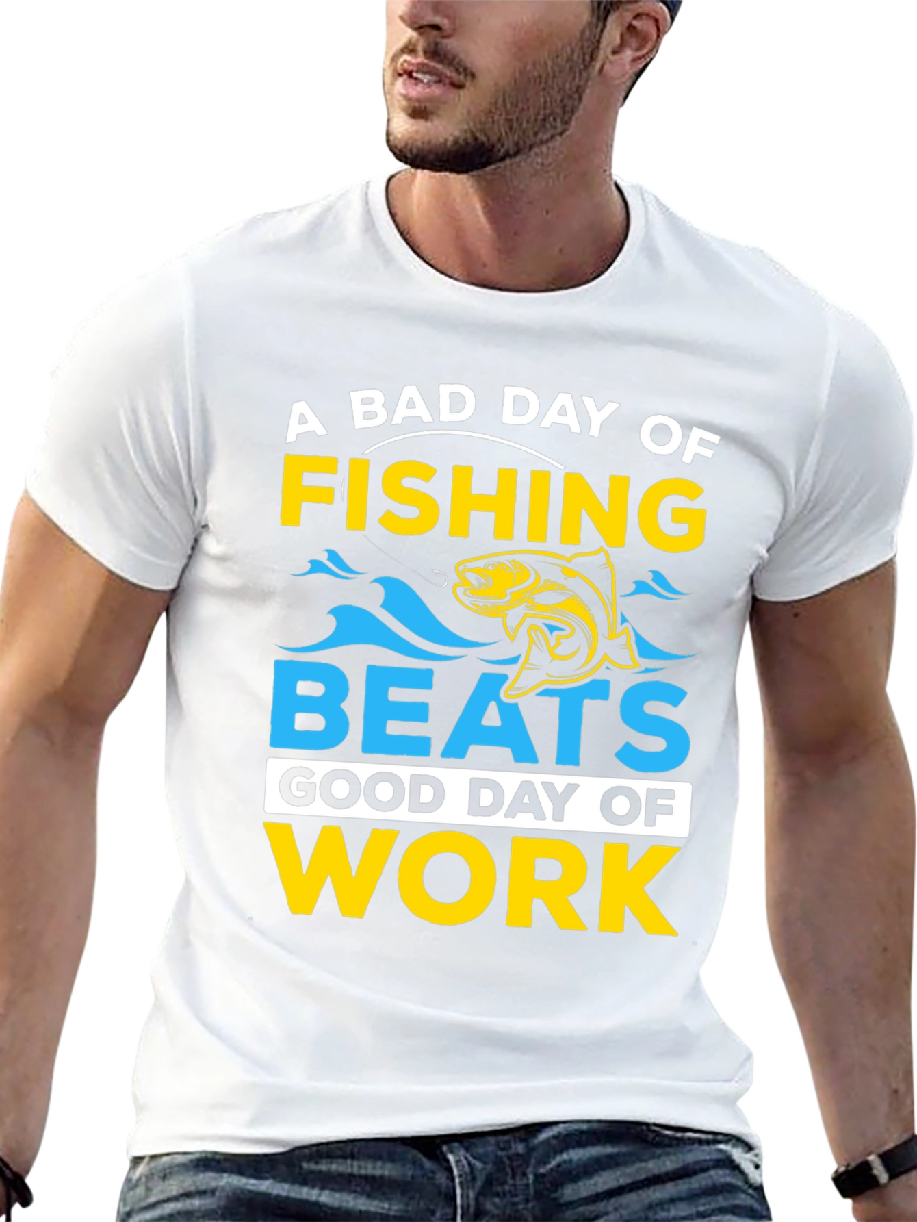 Black Fishing Beats Work T-Shirt view 13
