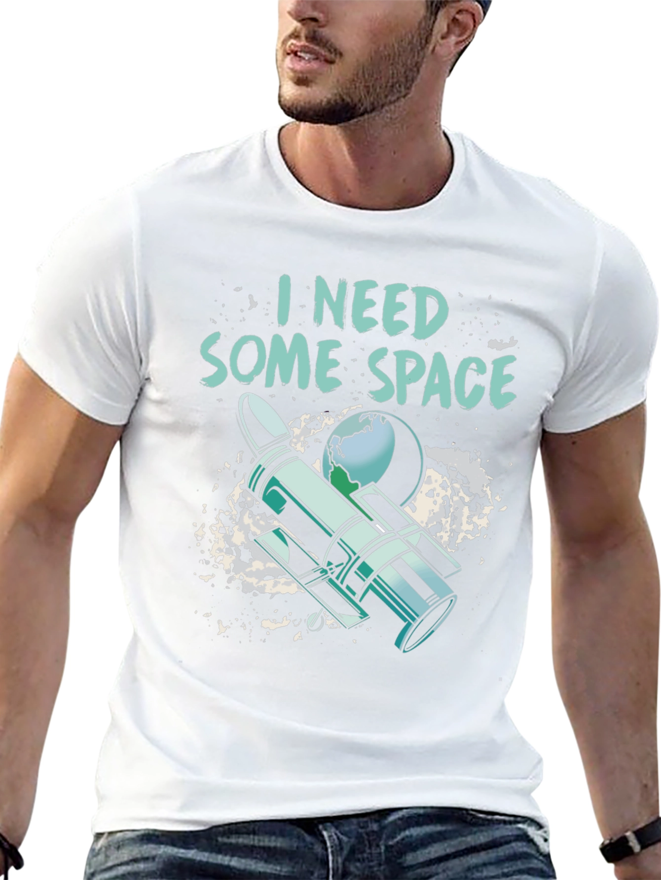 Black I Need Some Space T-Shirt - Funny Astronomy Shirt view 13