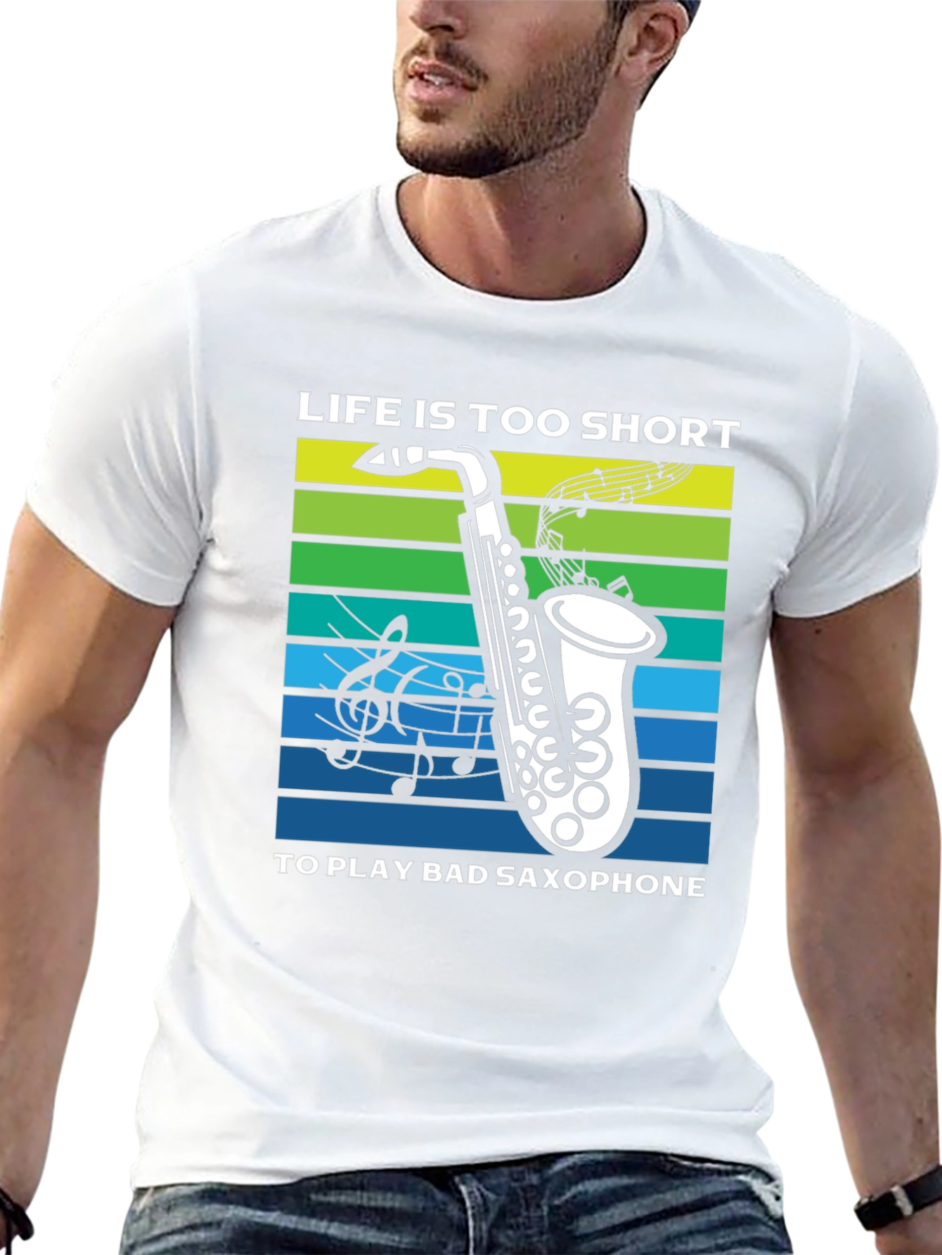 Black Life is Too Short Saxophone T-Shirt view 13