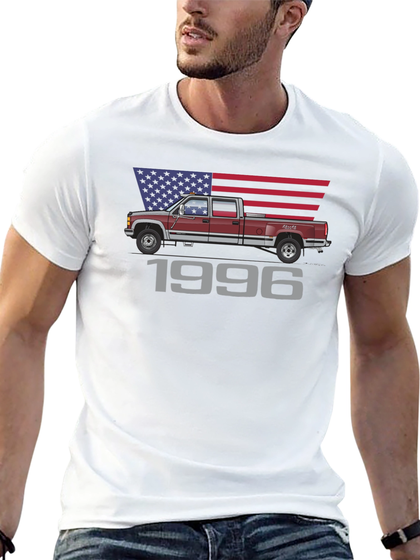 1996 Truck T-Shirt - Patriotic Design - 13
