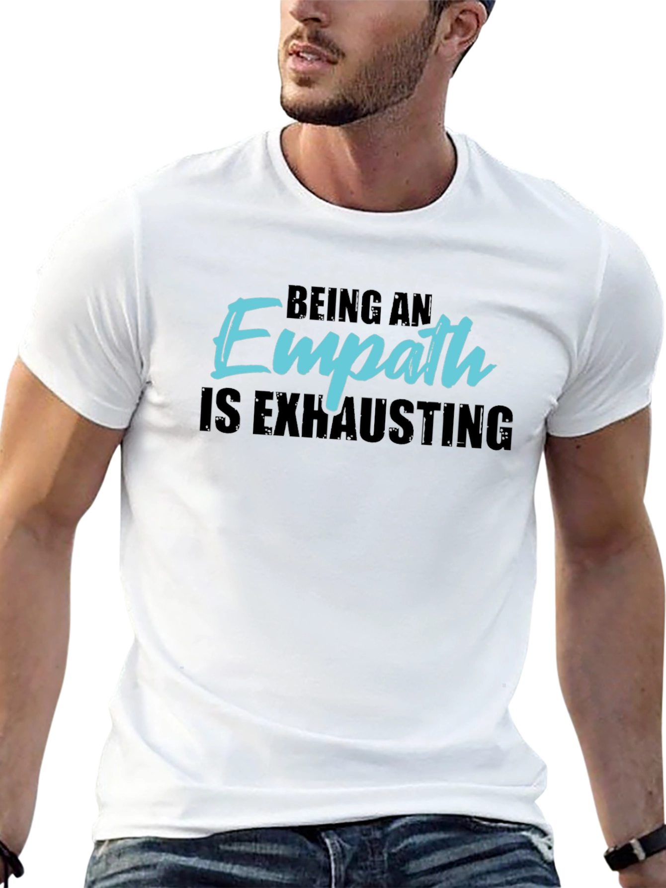 Black Empath T-Shirt - Being An Empath Is Exhausting view 13